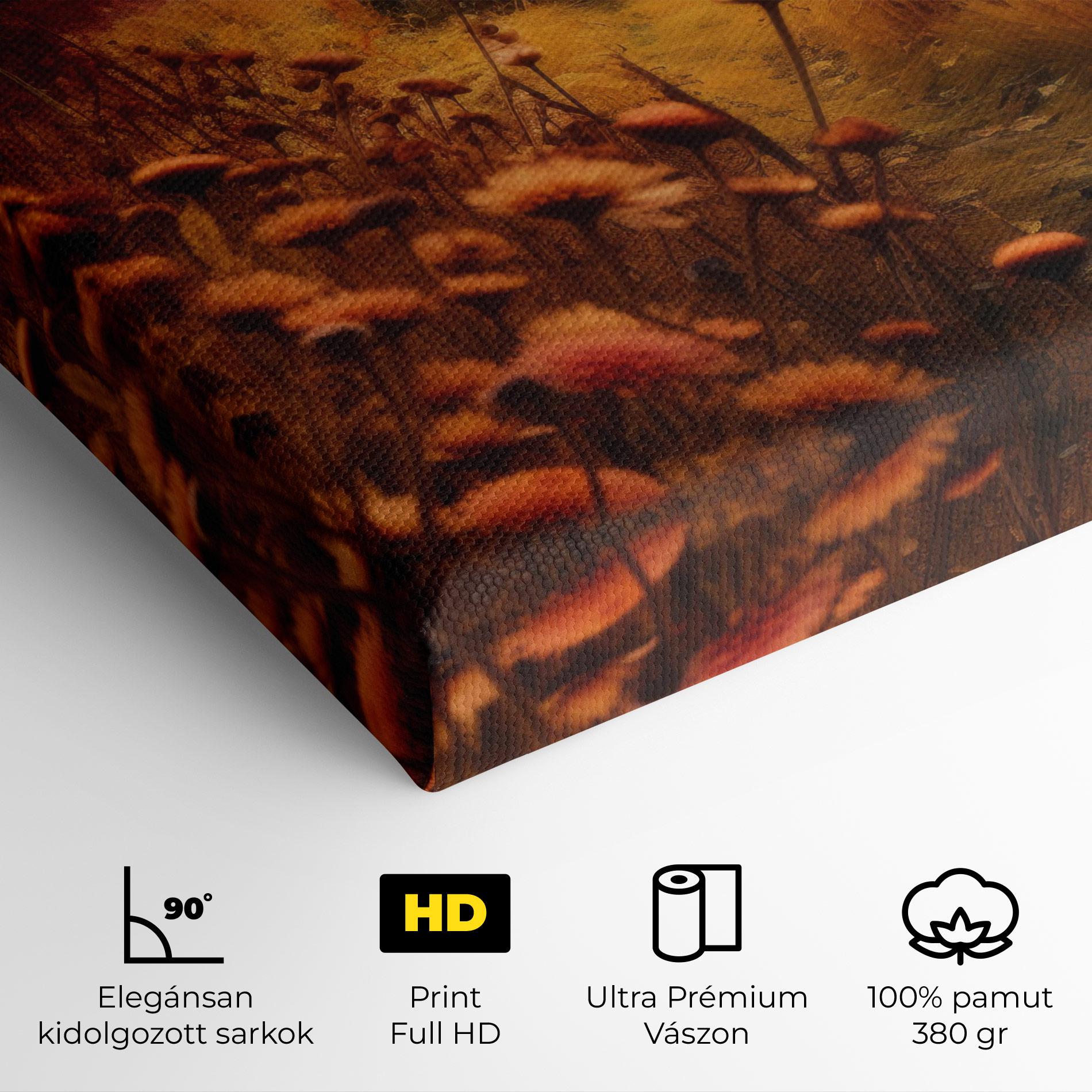 Vászonkép Small Cabin Field mockup 4