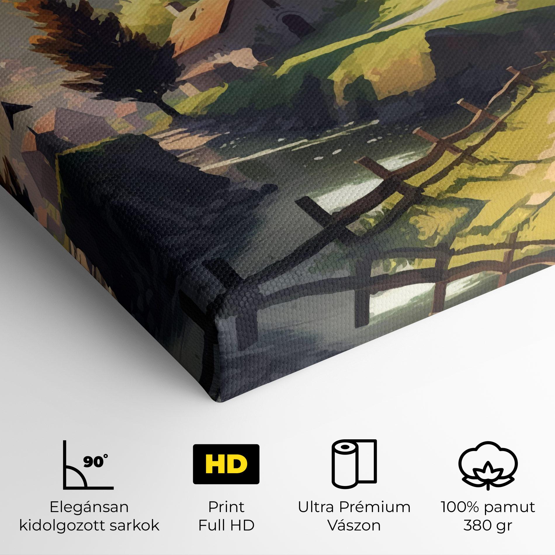 Vászonkép Village Church Art mockup 4