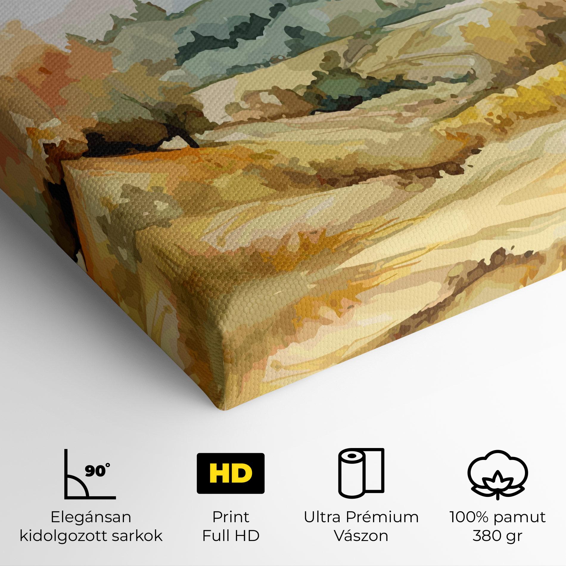 Vászonkép Yellow Rural Trees mockup 4