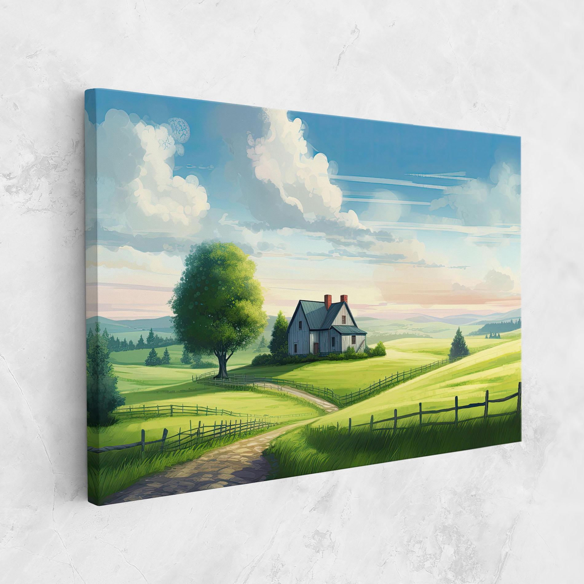 Vászonkép Calming Rural View mockup 1