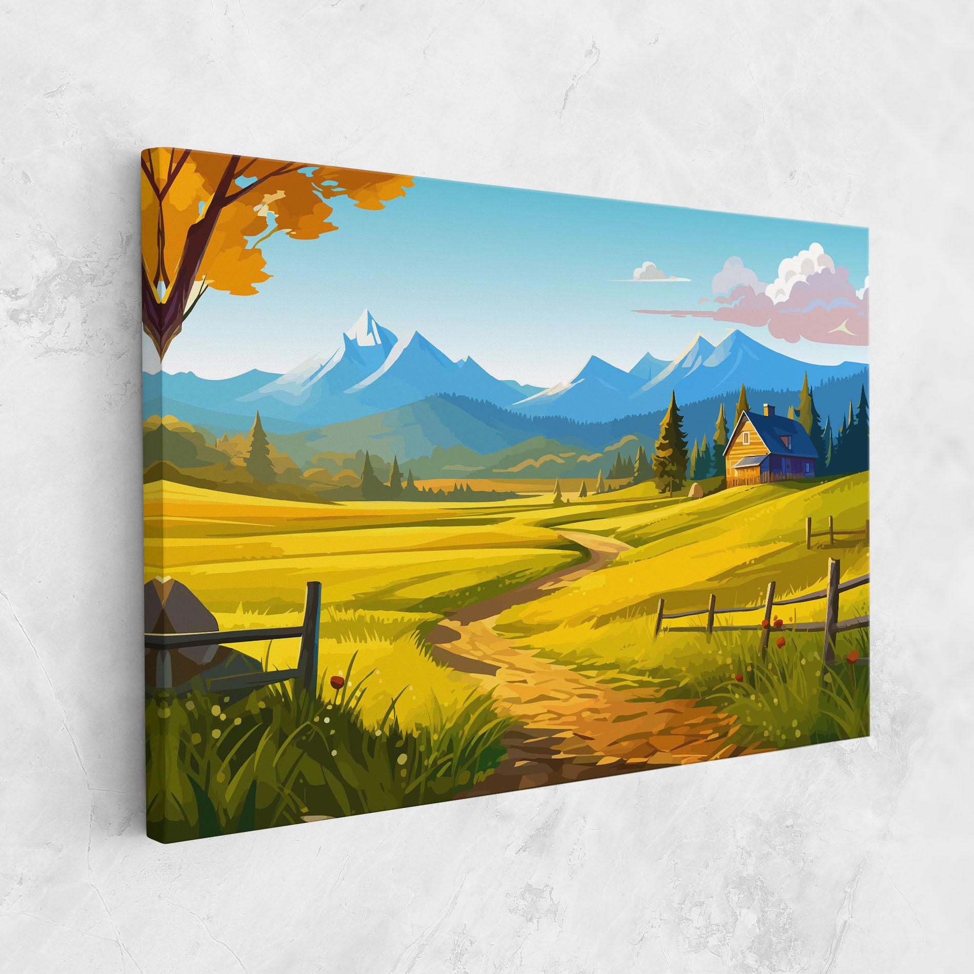 Vászonkép Daylight Rural View mockup 1