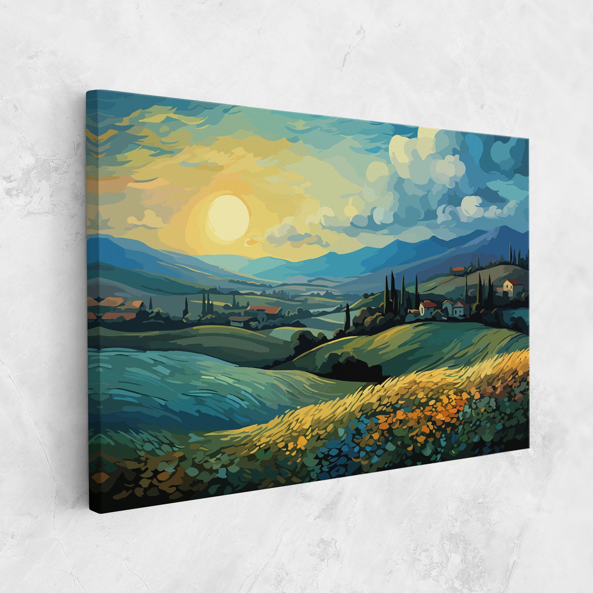 Vászonkép Fantasy Blue View mockup 1