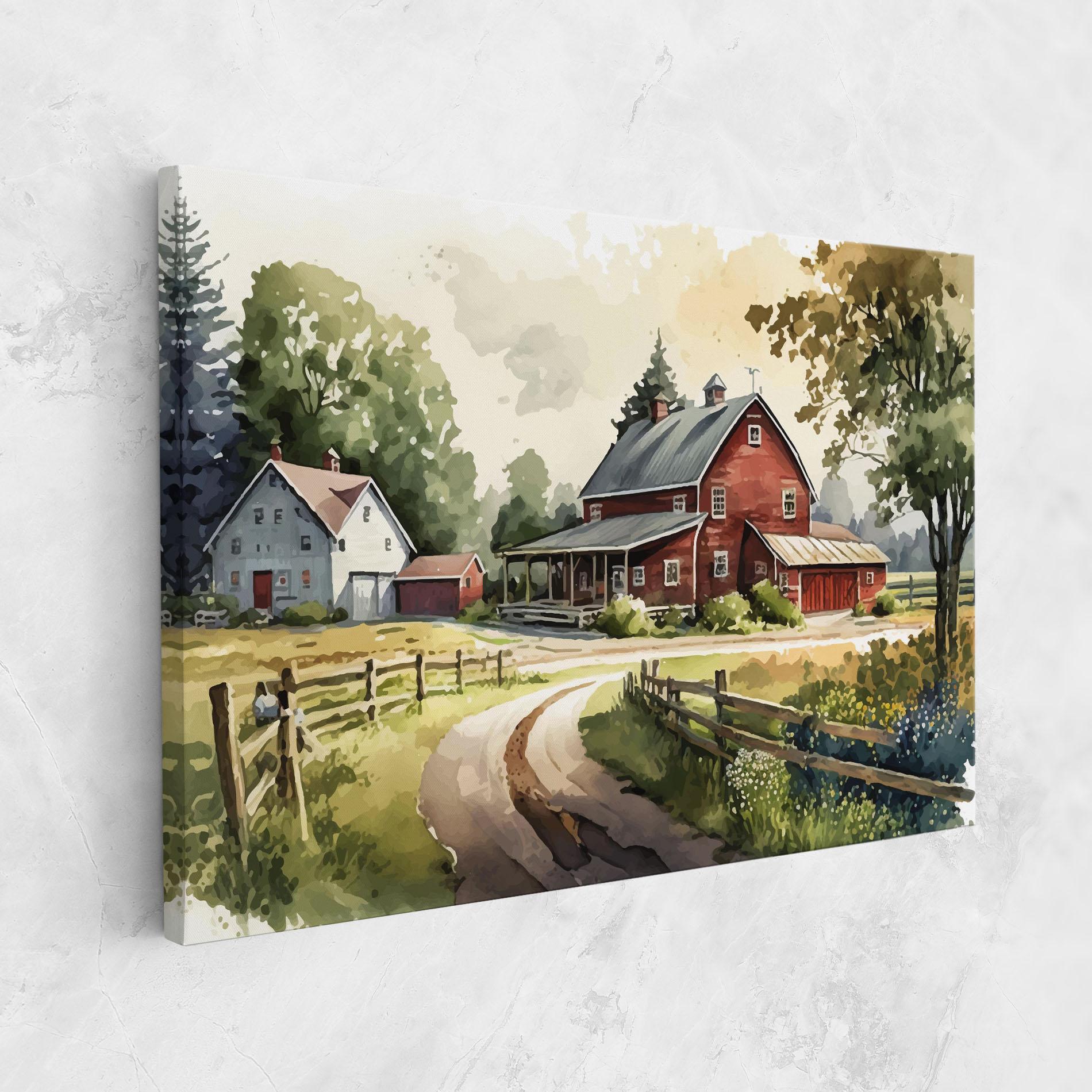 Vászonkép Farmhouse Painting mockup 1