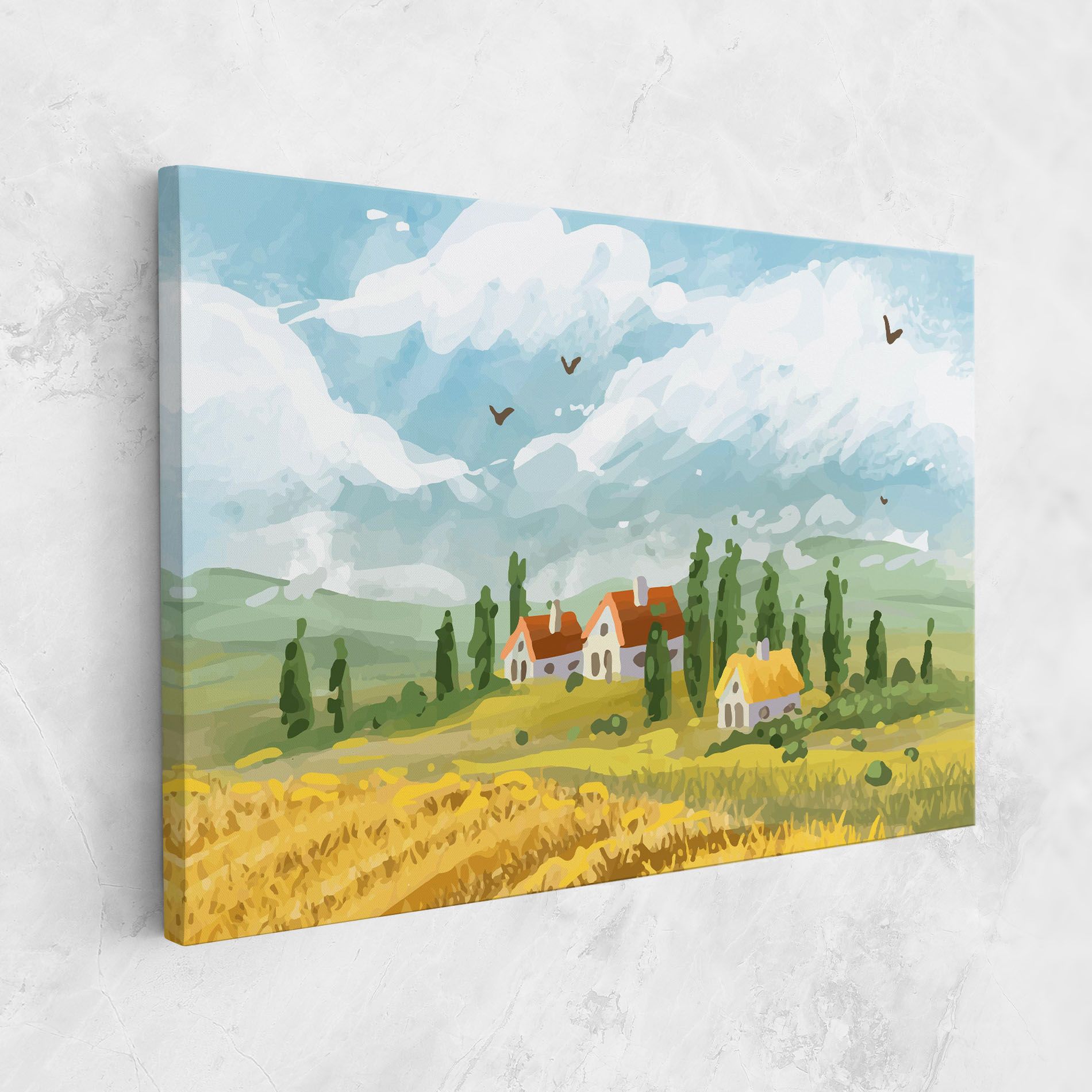 Orange Yellow House mockup 1