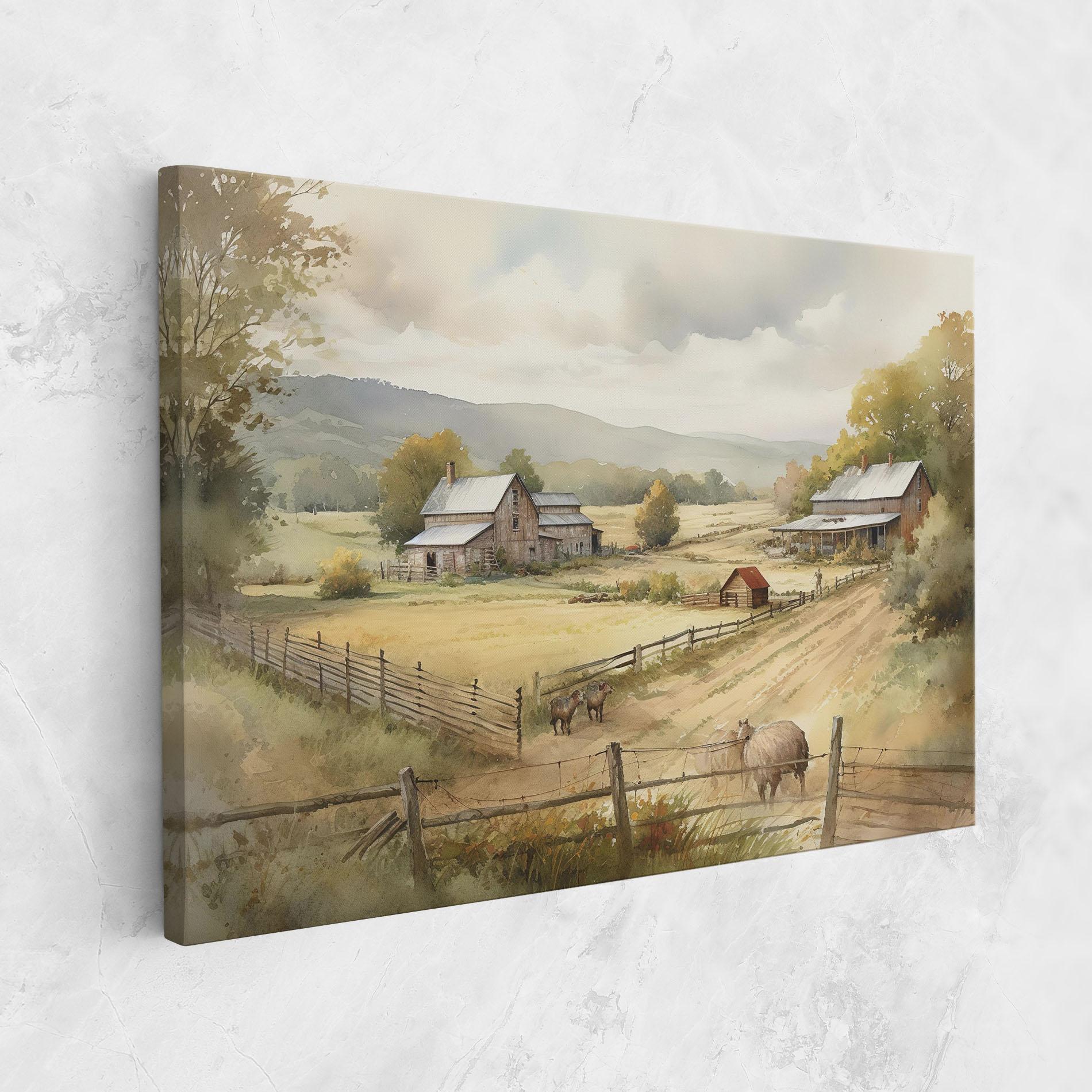 Vászonkép Rural Field mockup 1