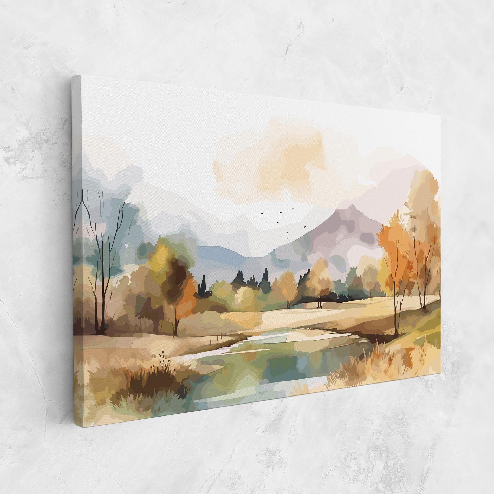 Vászonkép Rural Lake View mockup 1