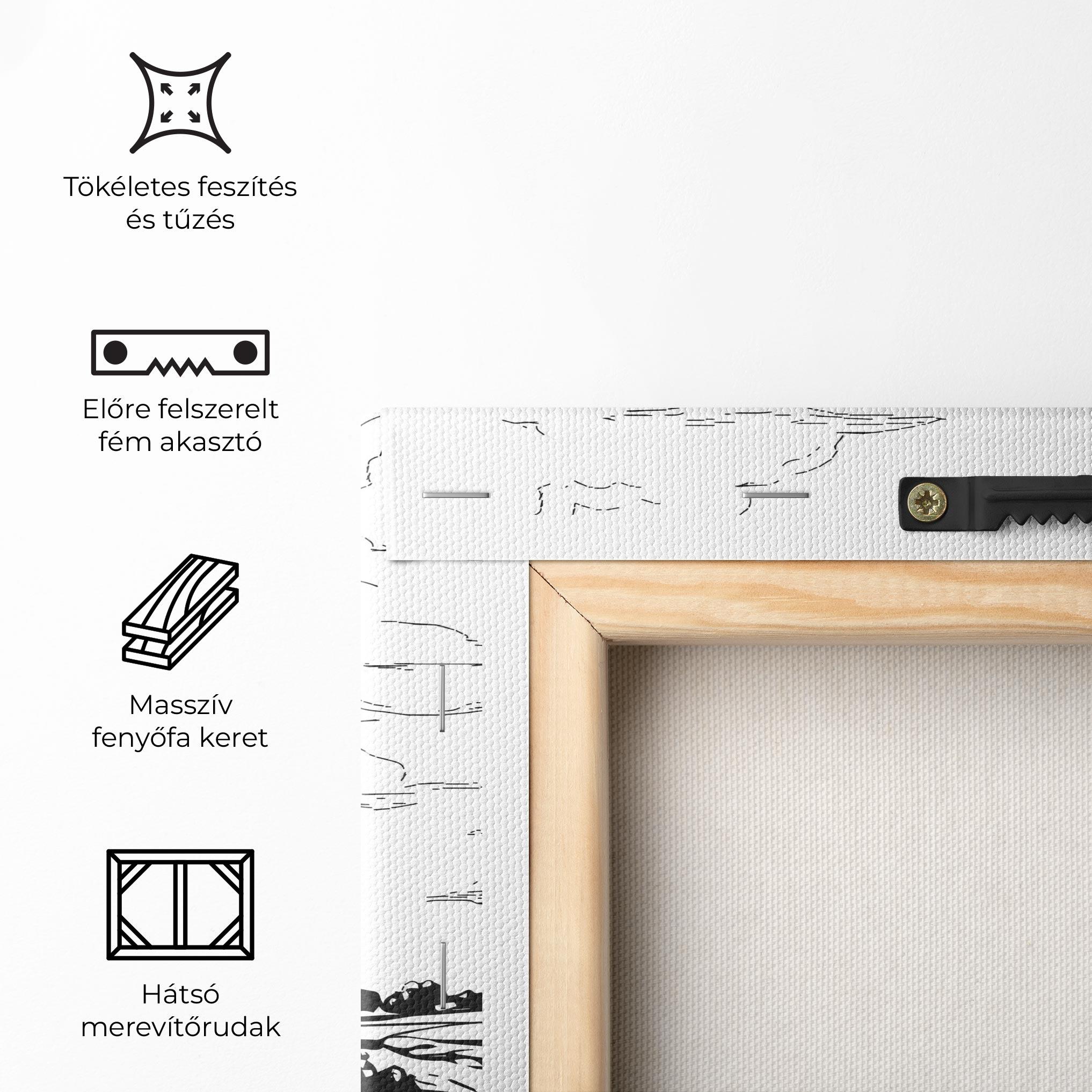 Vászonkép Black Line Wheat mockup 5