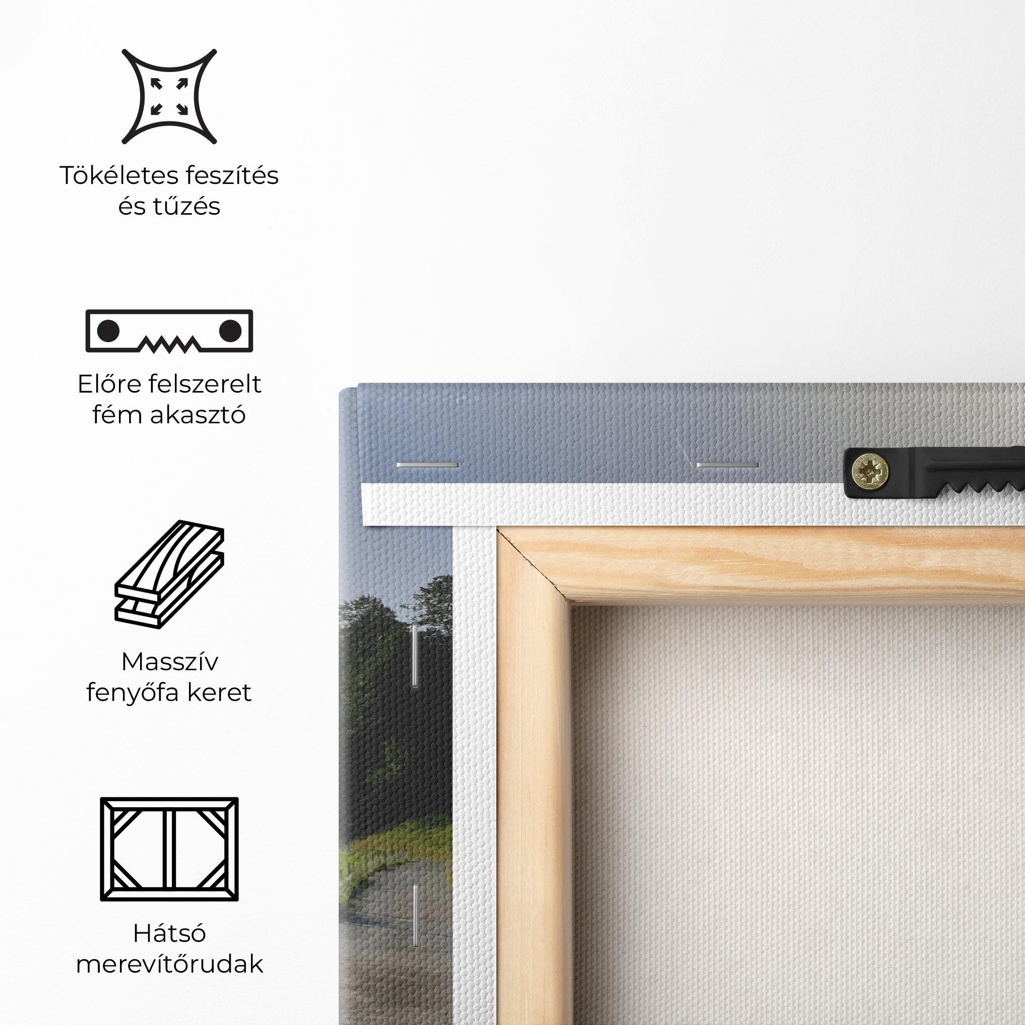 Vászonkép Foggy Rural Road mockup 5