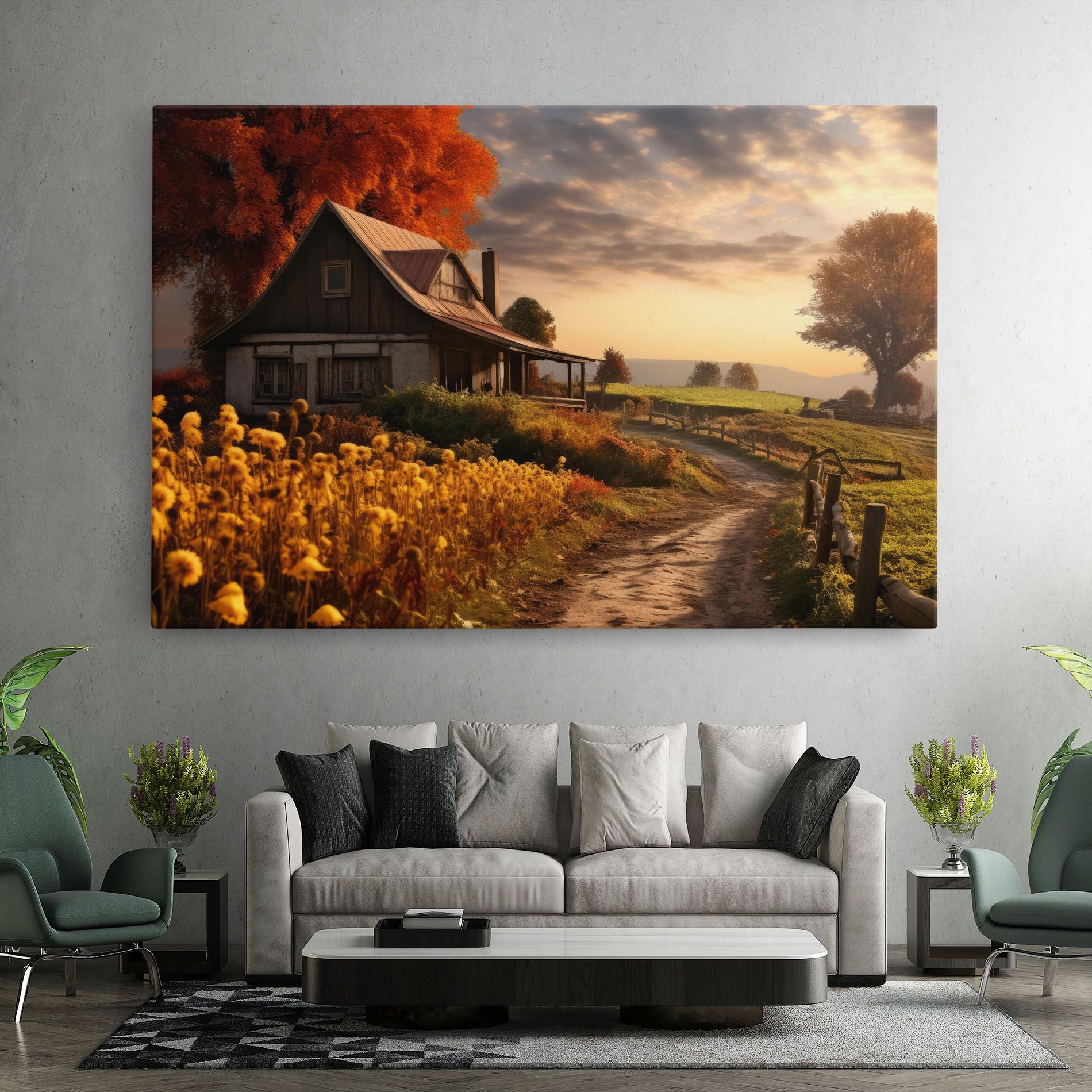 Autumn Farm House mockup 7