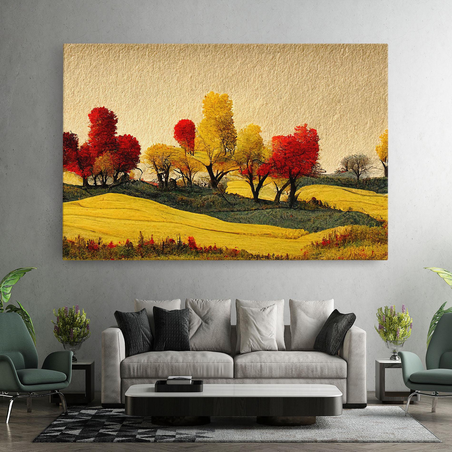 Vászonkép Autumn Paper Style mockup 7