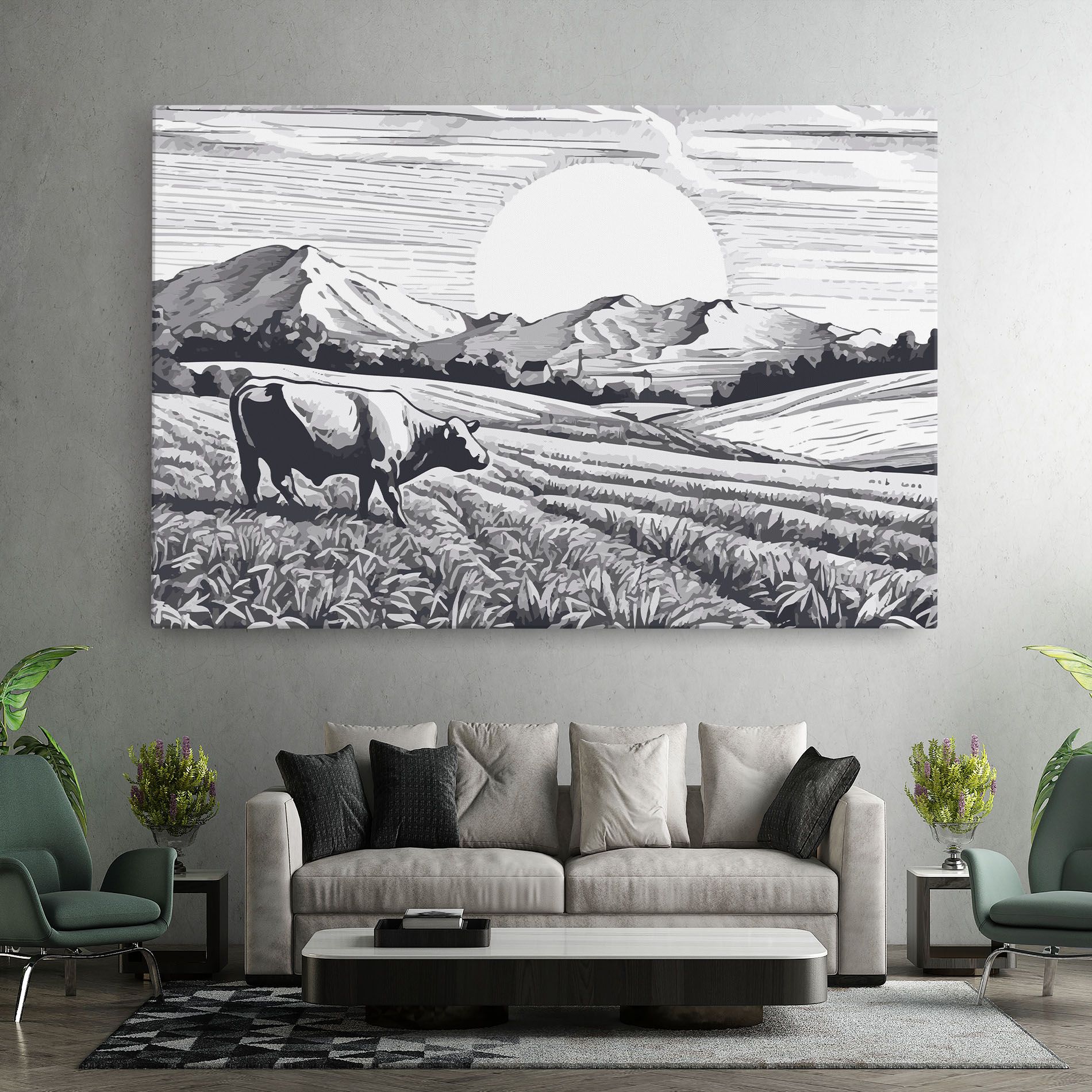 Cow Grey Ink mockup 7