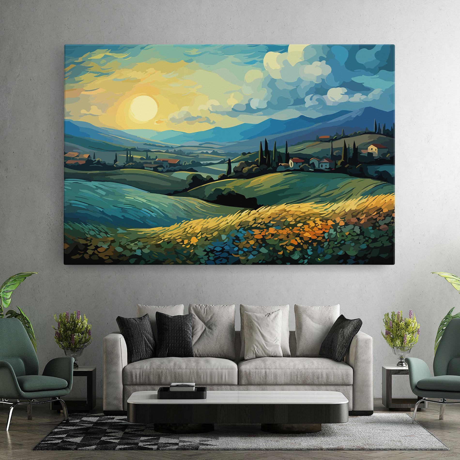 Vászonkép Fantasy Blue View mockup 7