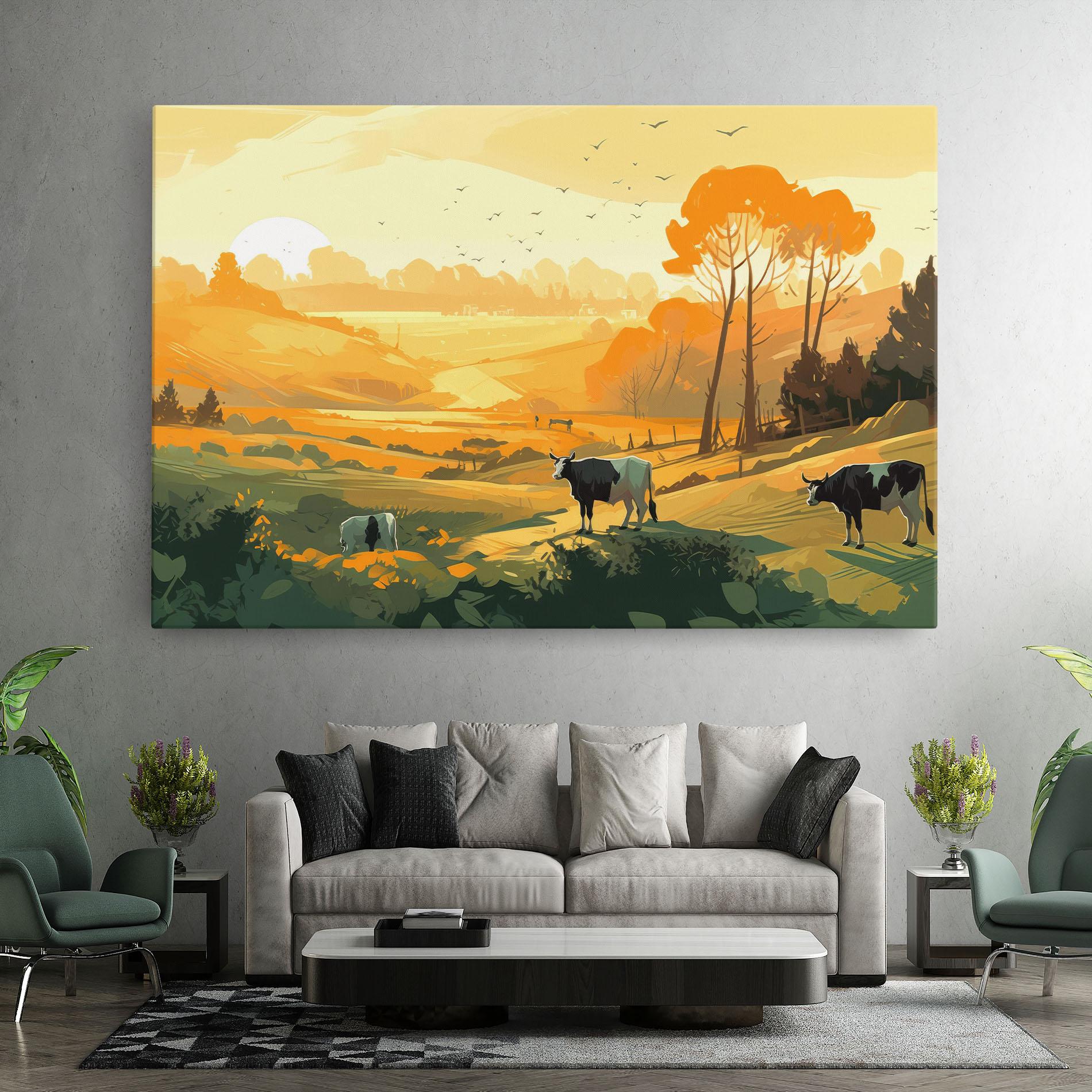 Vászonkép Farm With Sunlight mockup 7