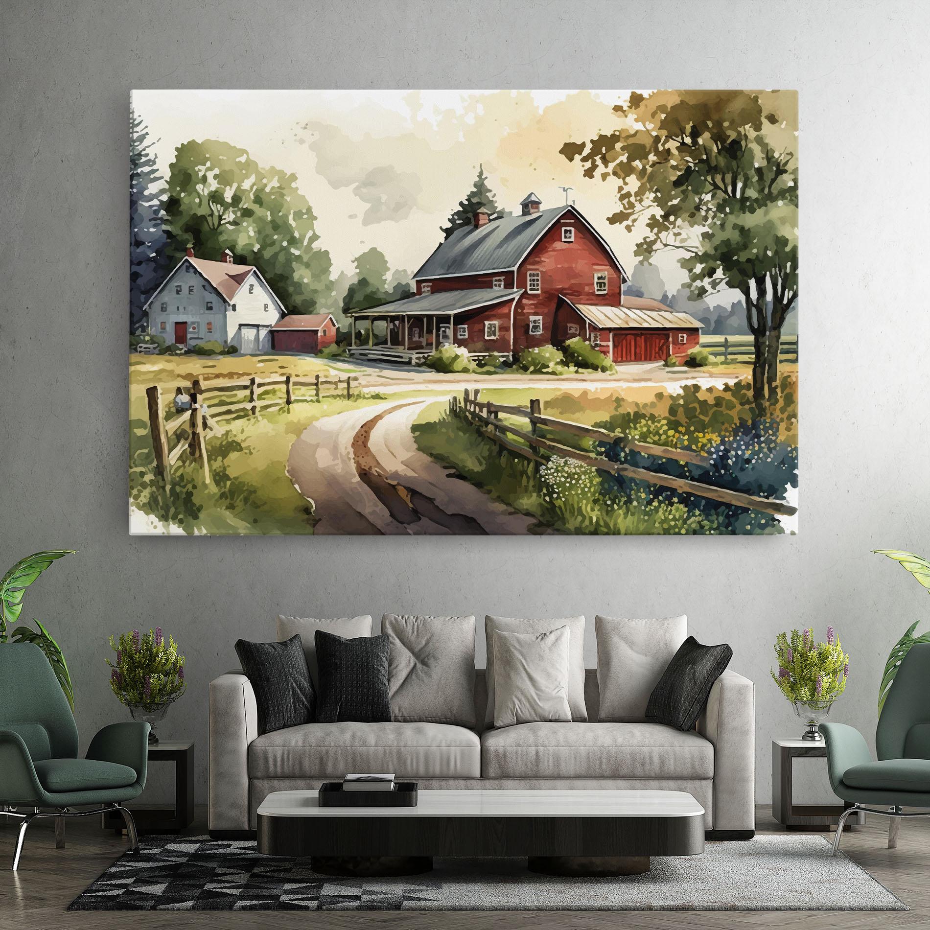 Vászonkép Farmhouse Painting mockup 7