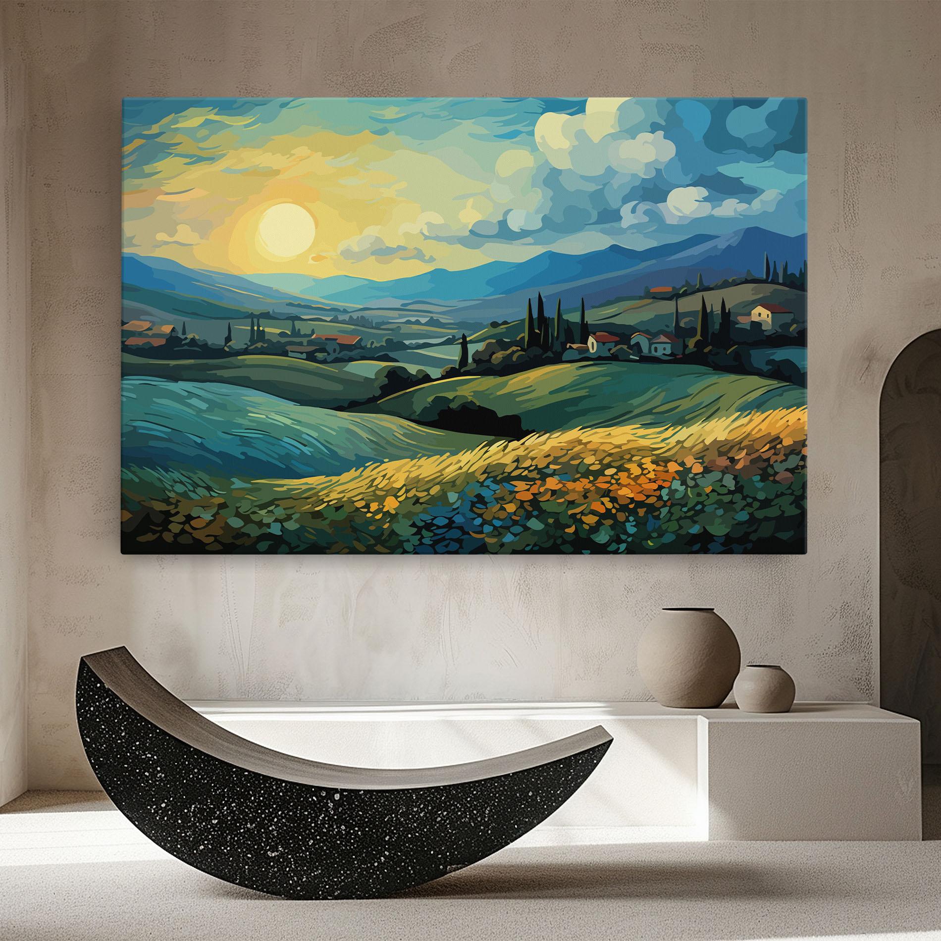 Vászonkép Fantasy Blue View mockup 8