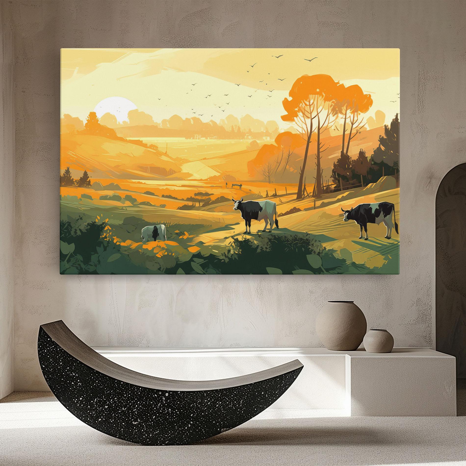 Vászonkép Farm With Sunlight mockup 8