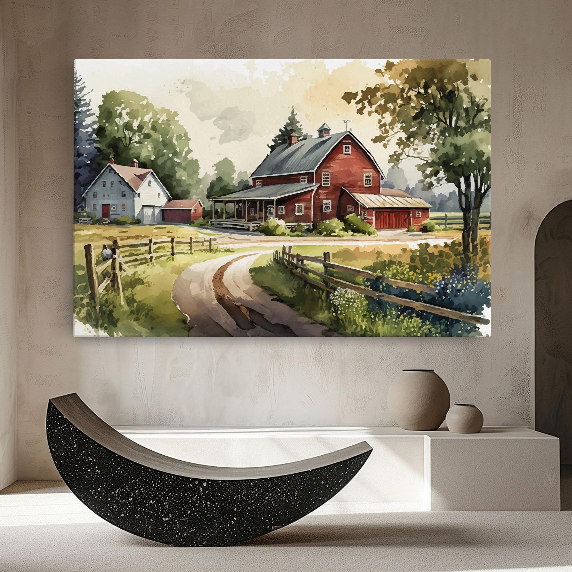 Vászonkép Farmhouse Painting mockup 8