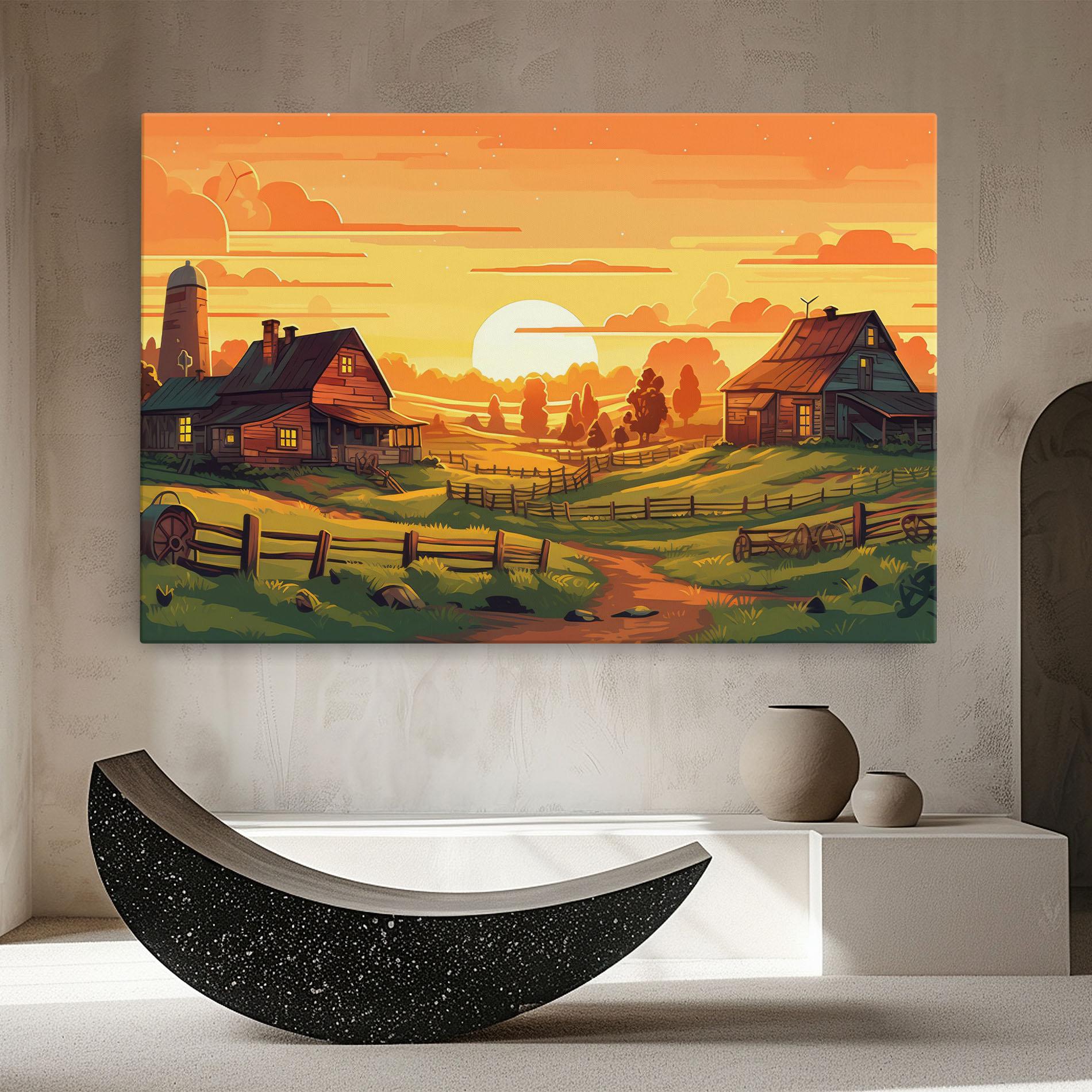 Vászonkép Farmhouse Sunlight mockup 8