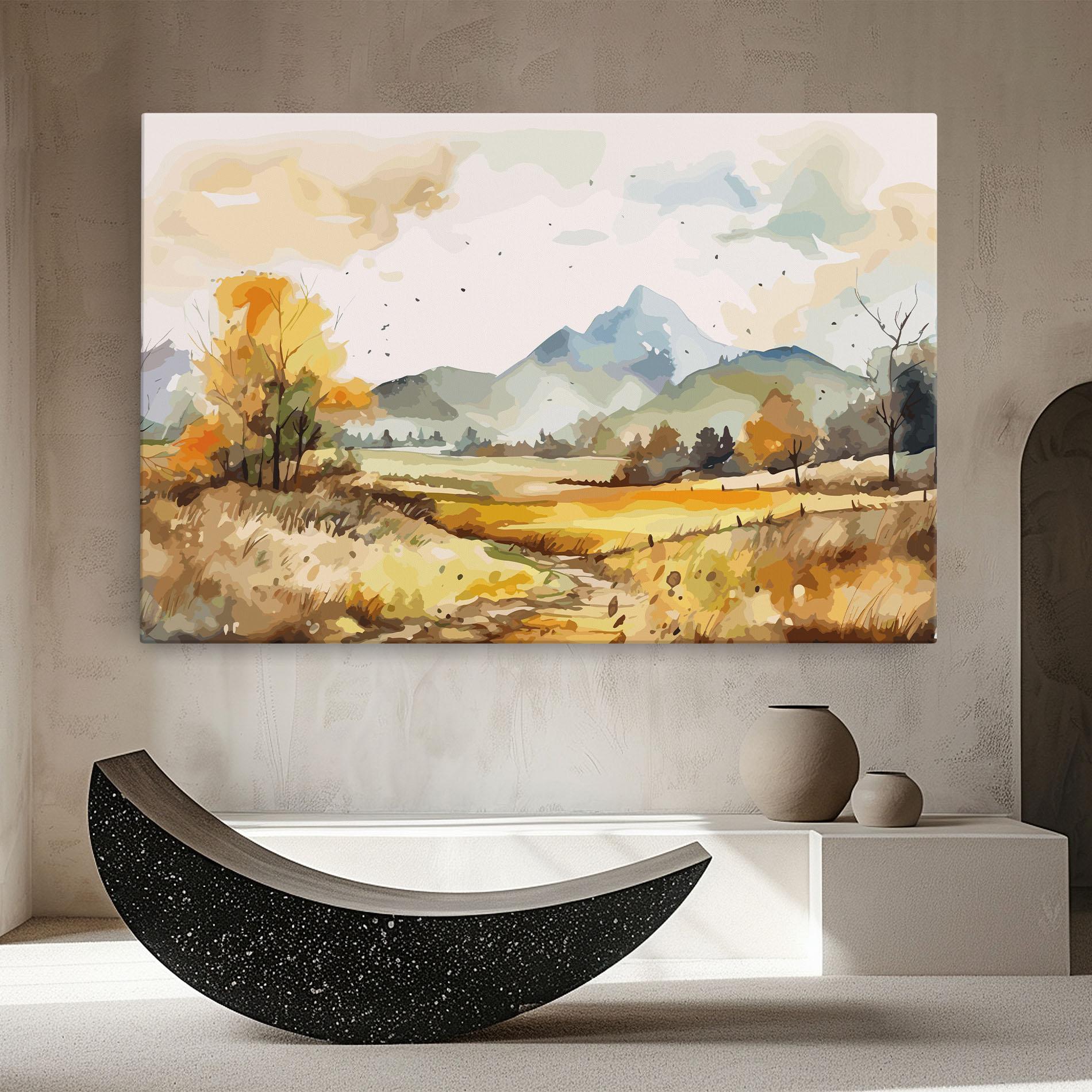 Vászonkép Mountain Rural View mockup 8