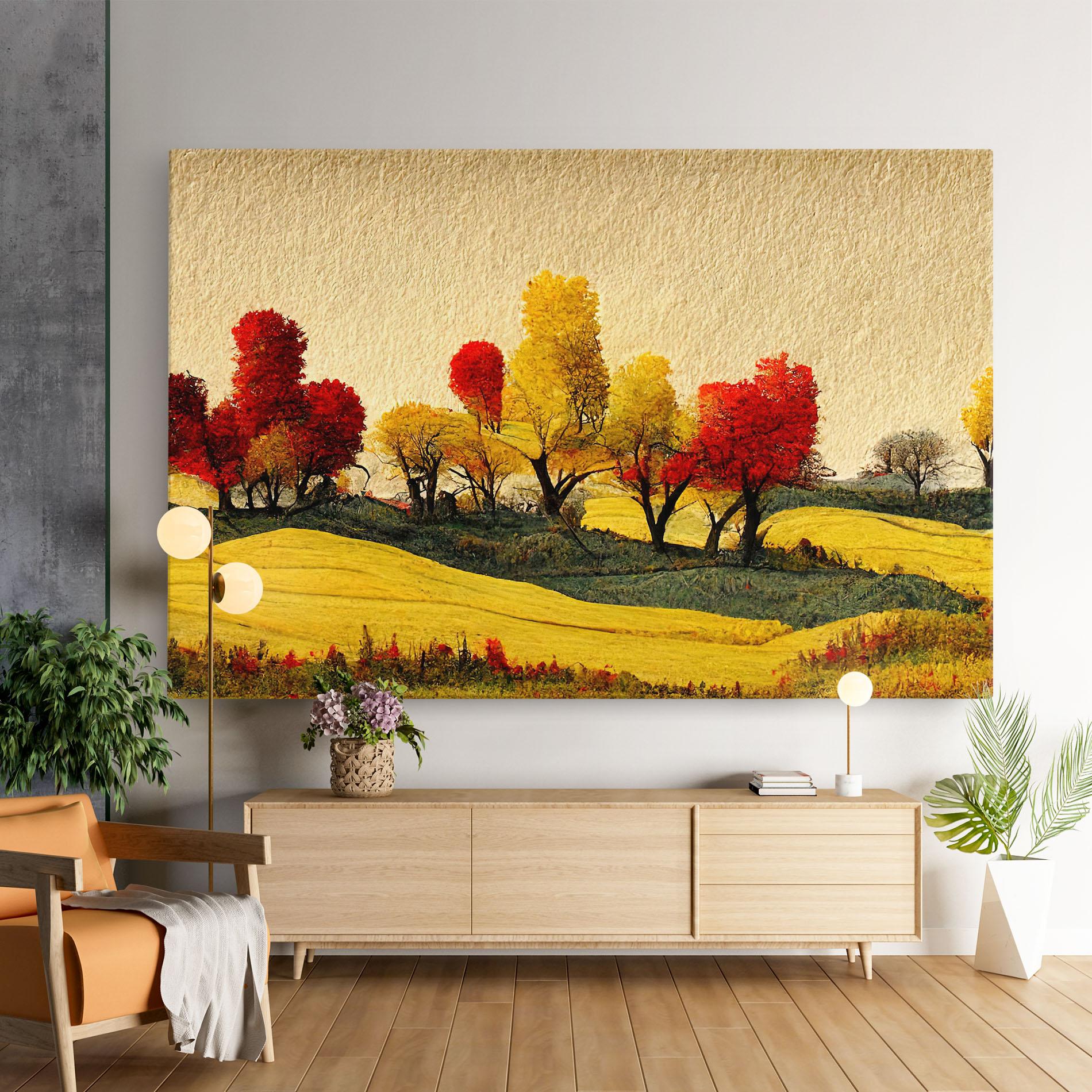 Vászonkép Autumn Paper Style mockup 9