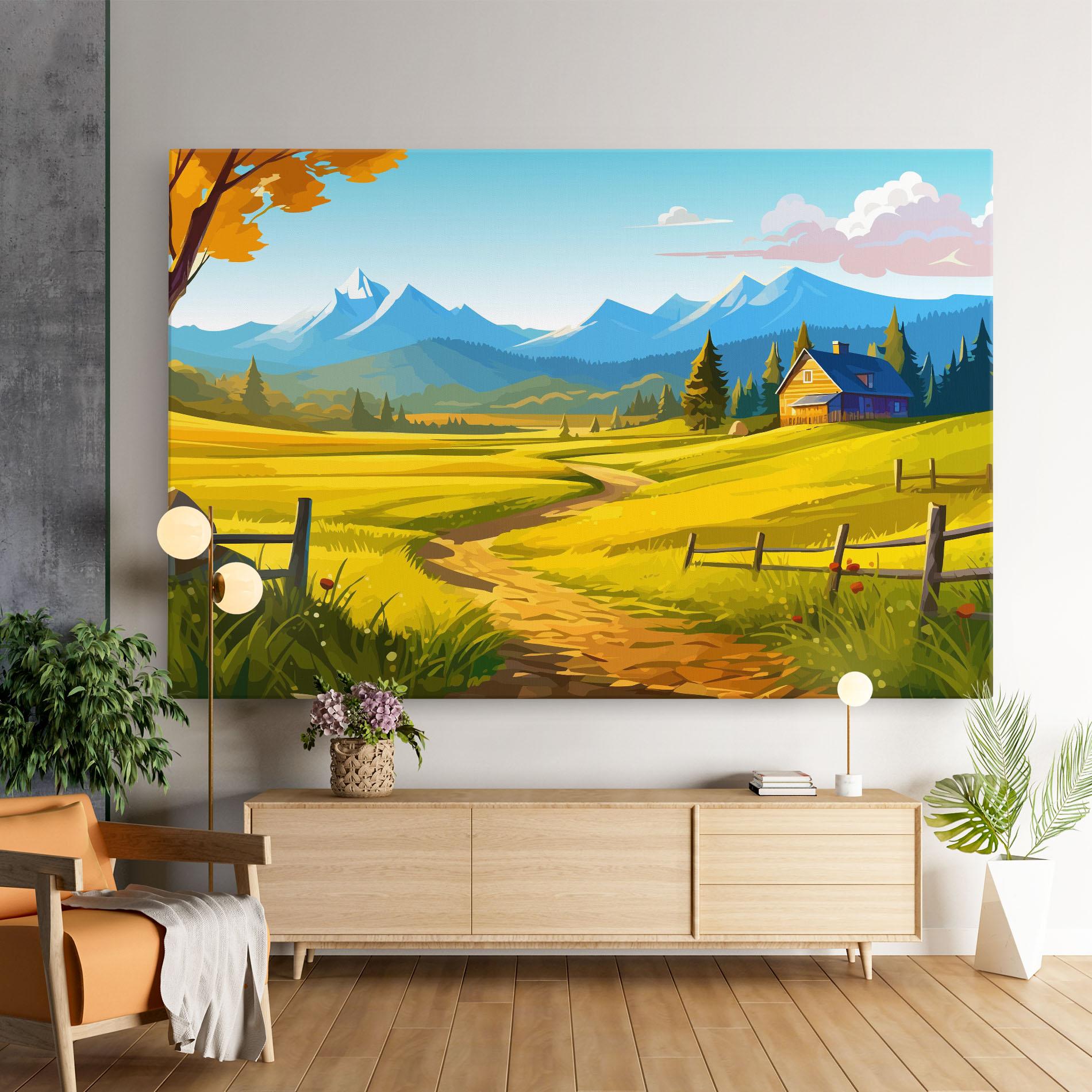 Vászonkép Daylight Rural View mockup 9