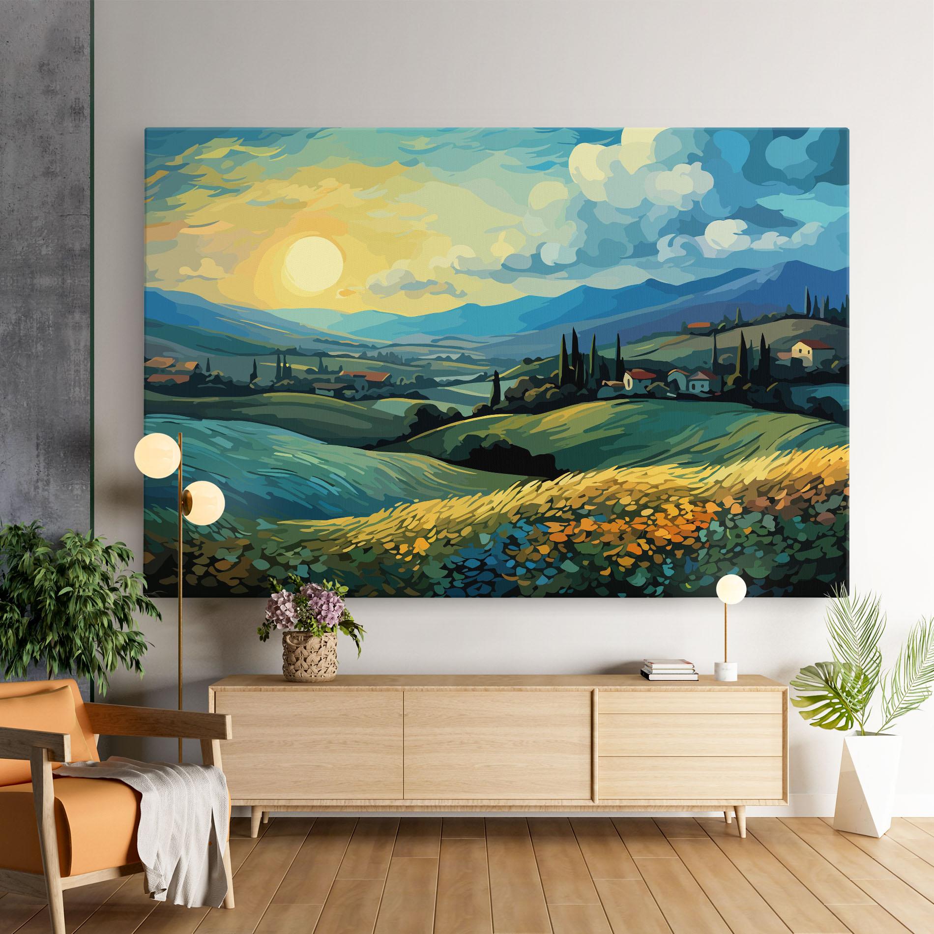 Vászonkép Fantasy Blue View mockup 9