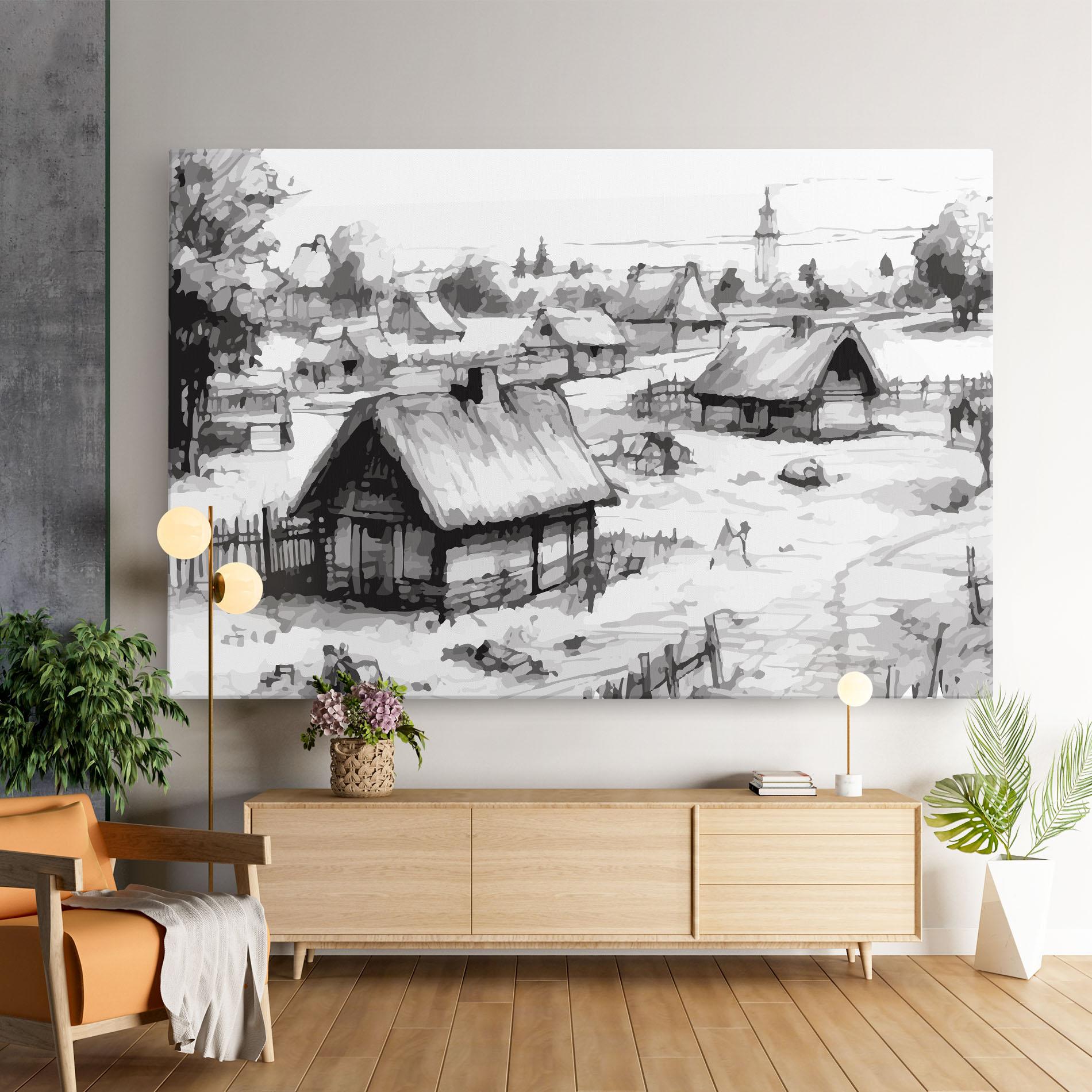 Vászonkép Farm Grey Ink mockup 9