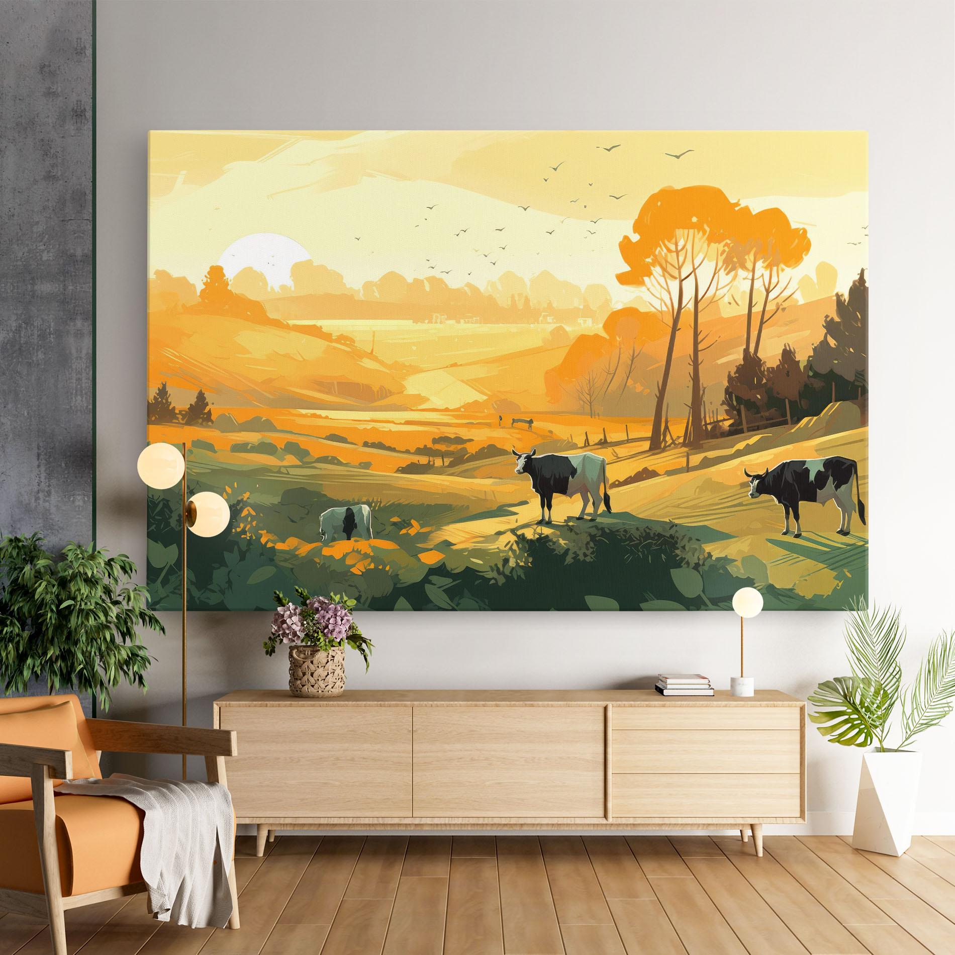 Vászonkép Farm With Sunlight mockup 9