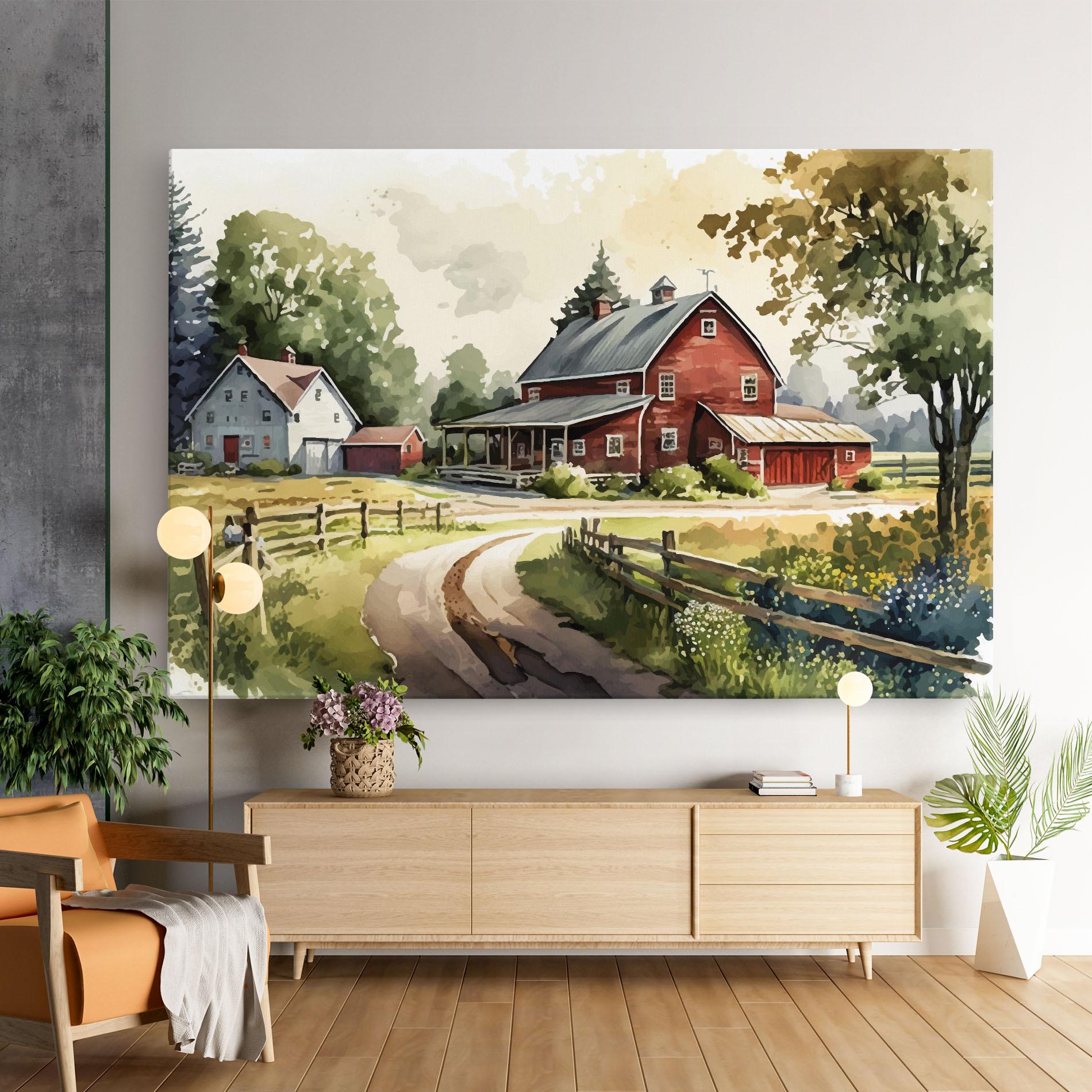Vászonkép Farmhouse Painting mockup 9