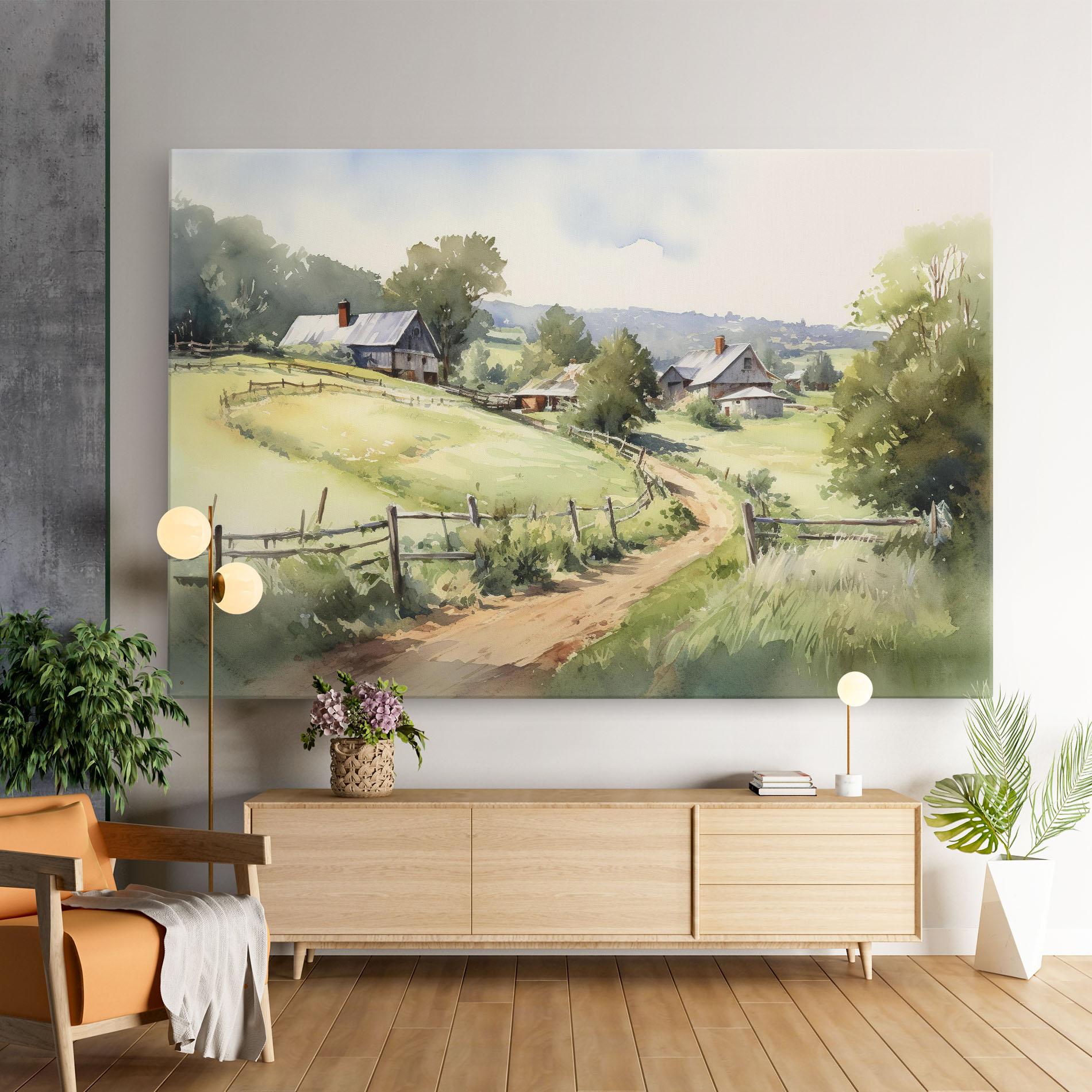 Vászonkép Rural Farm mockup 9