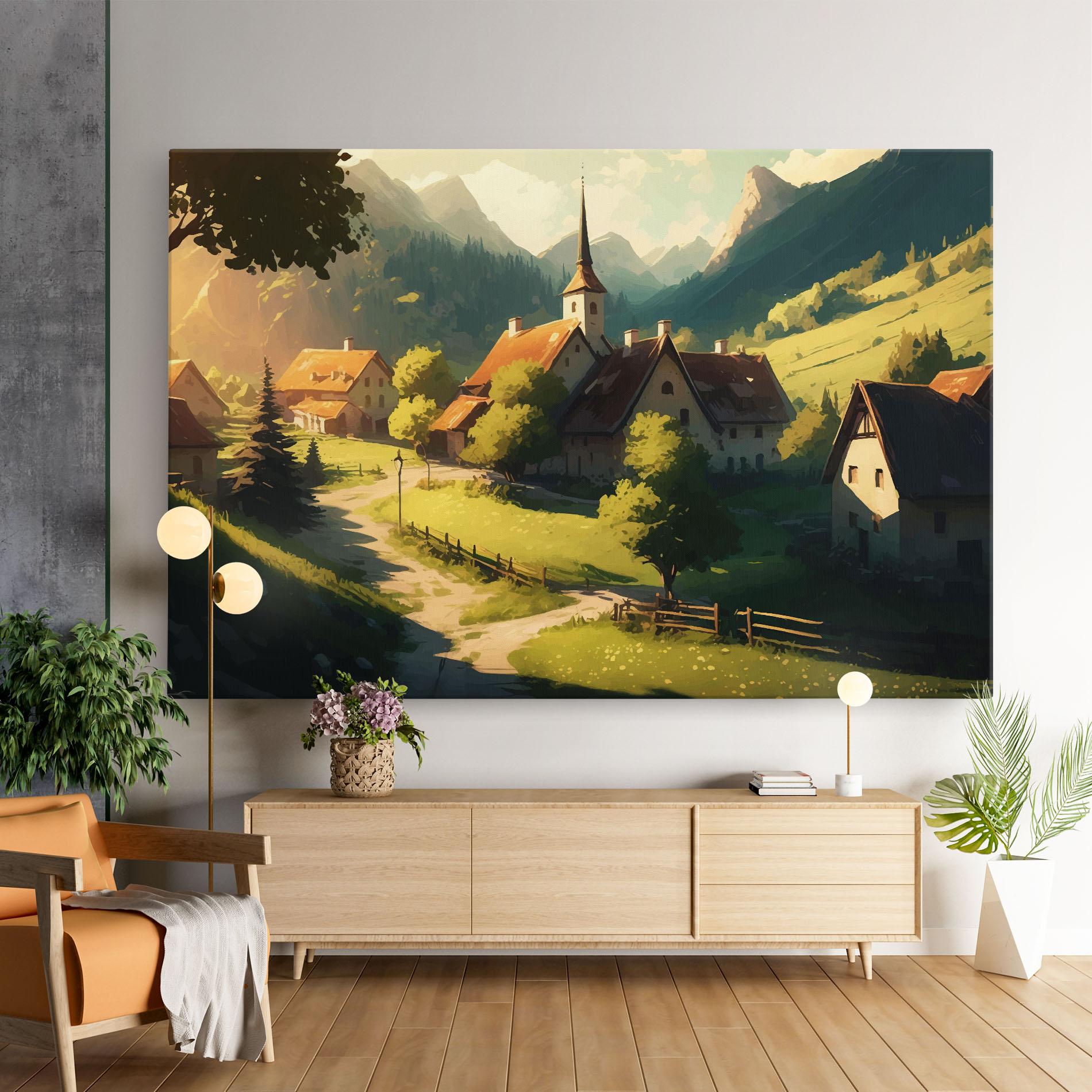Vászonkép Village Dreamy View mockup 9