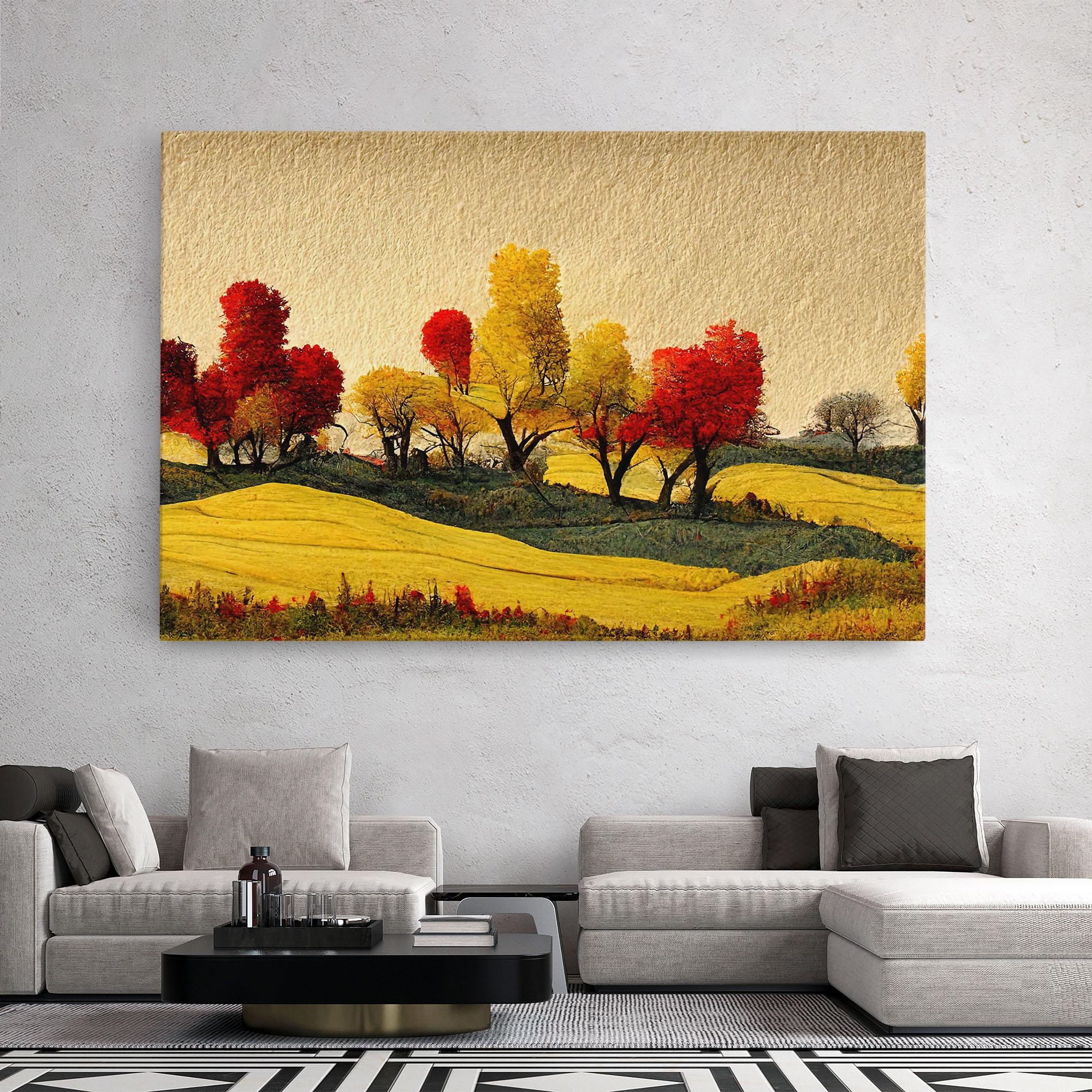 Vászonkép Autumn Paper Style mockup 2