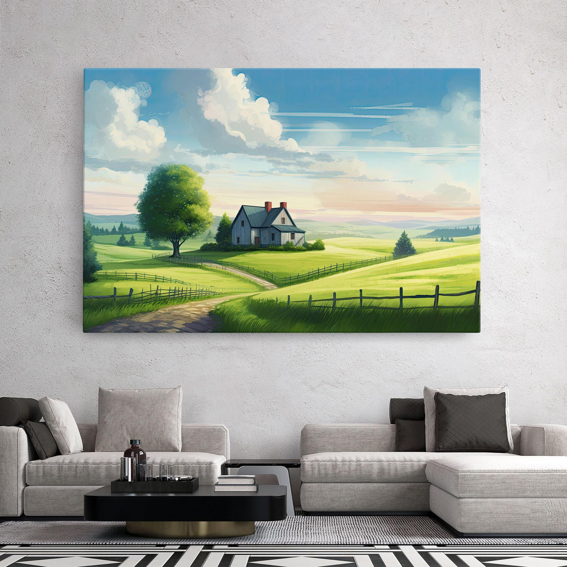 Vászonkép Calming Rural View mockup 2
