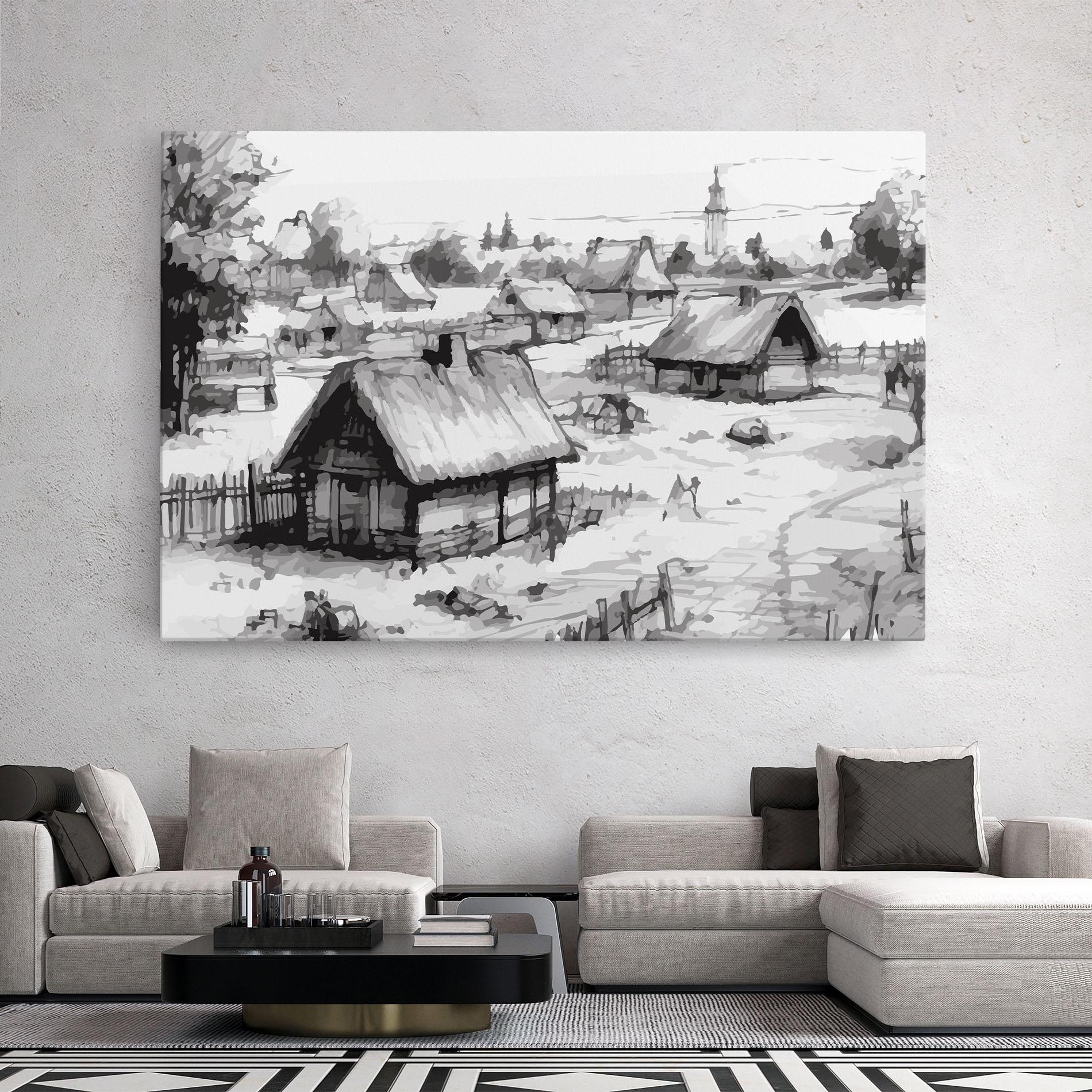 Vászonkép Farm Grey Ink mockup 2