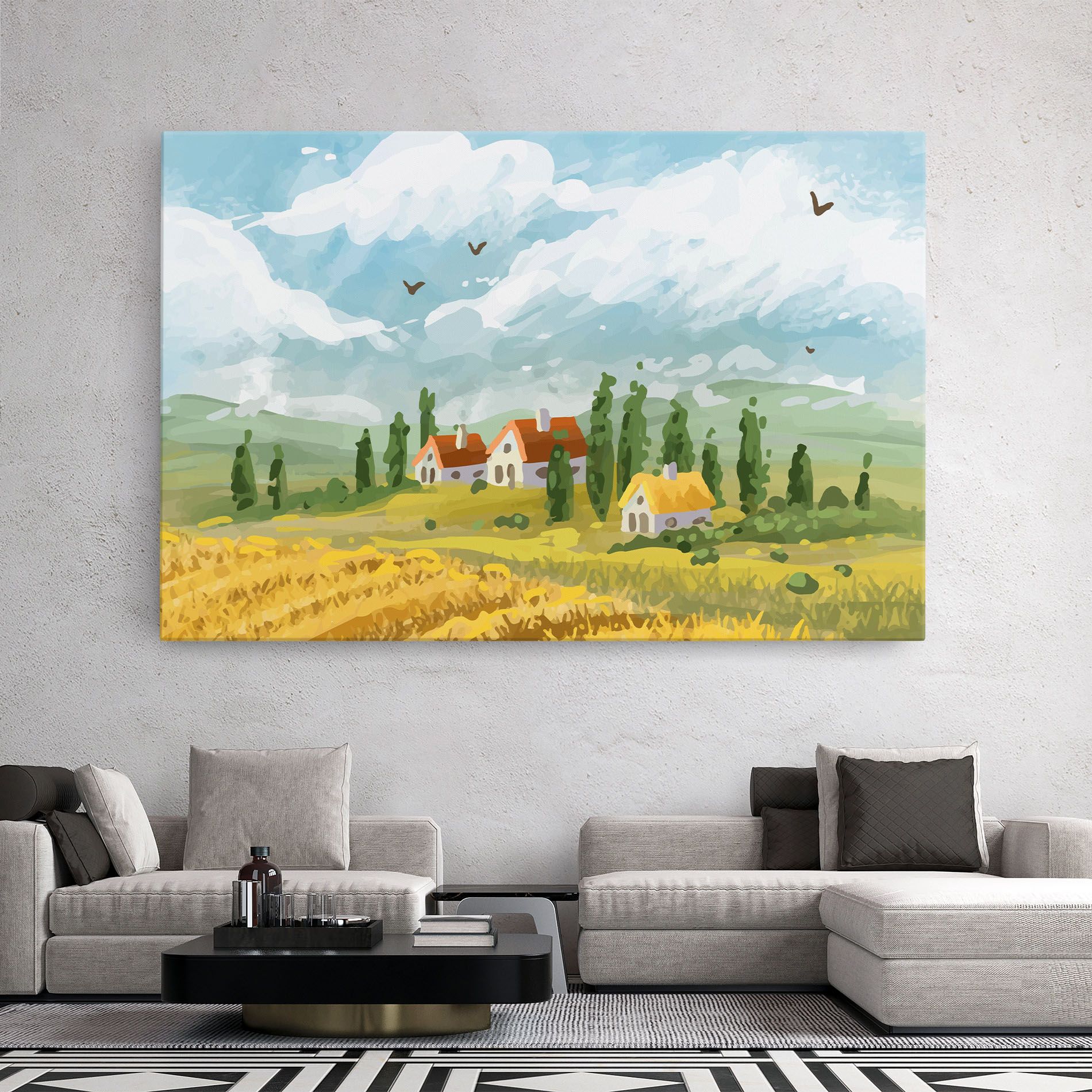 Orange Yellow House mockup 2