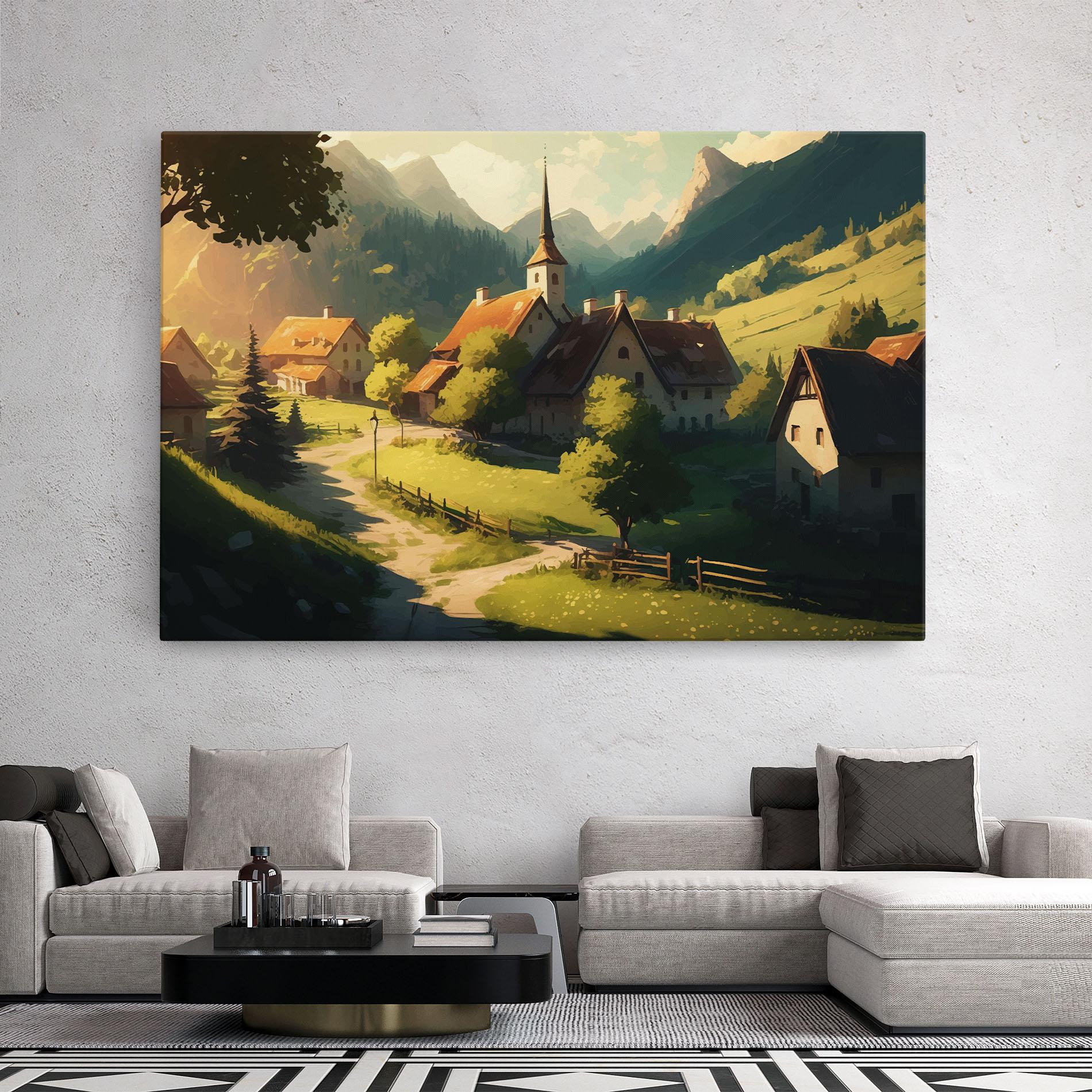Vászonkép Village Dreamy View mockup 2