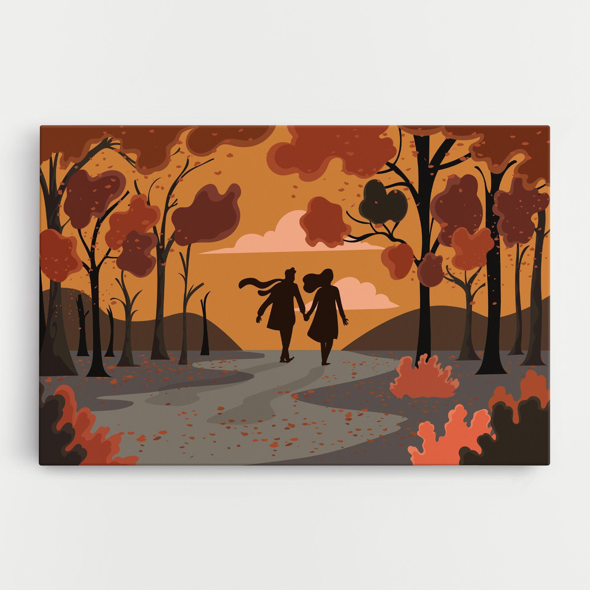 Vászonkép Autumn Couple mockup 0