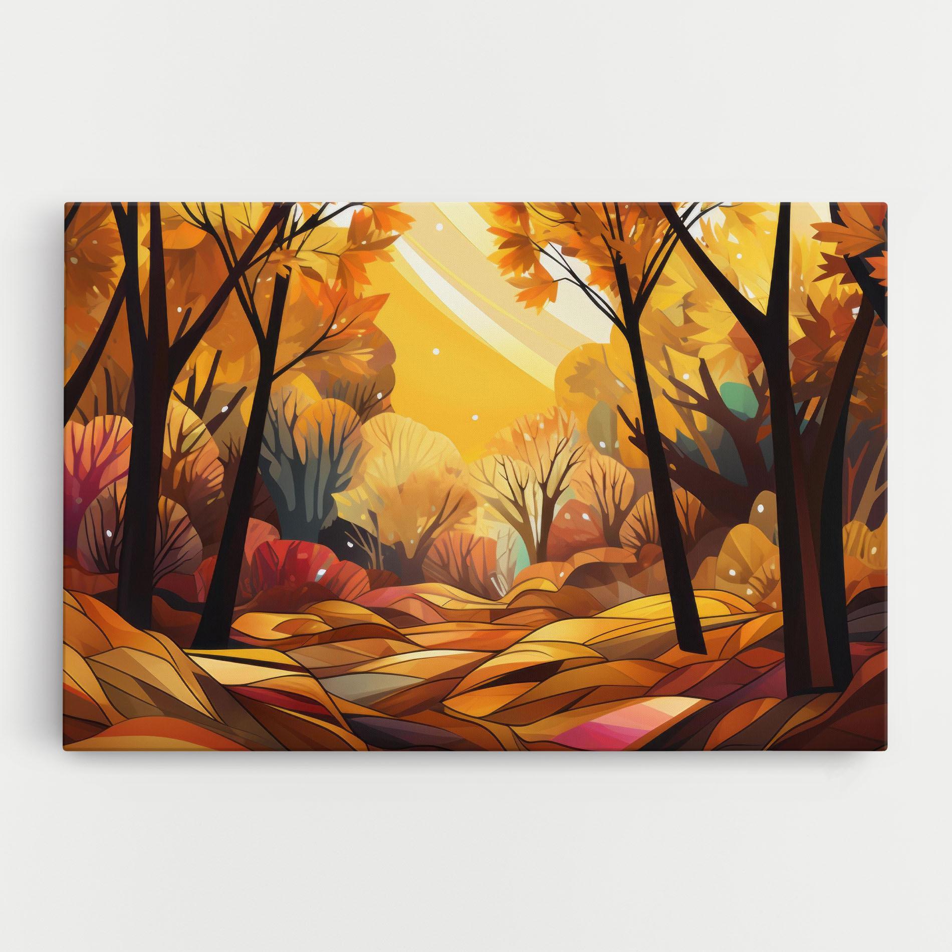 Vászonkép Autumn Forest Art mockup 0