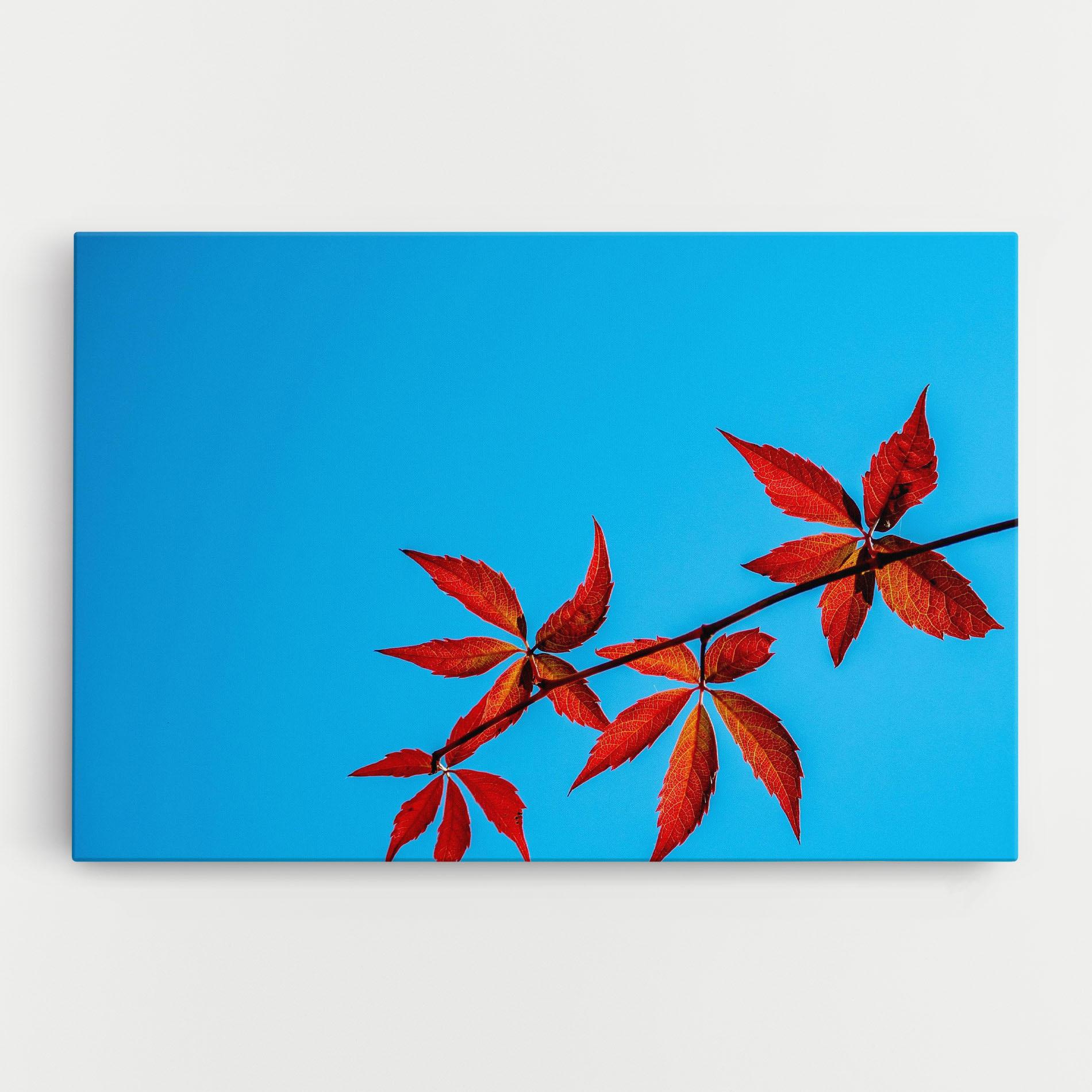 Vászonkép Red Small Leaves mockup 0