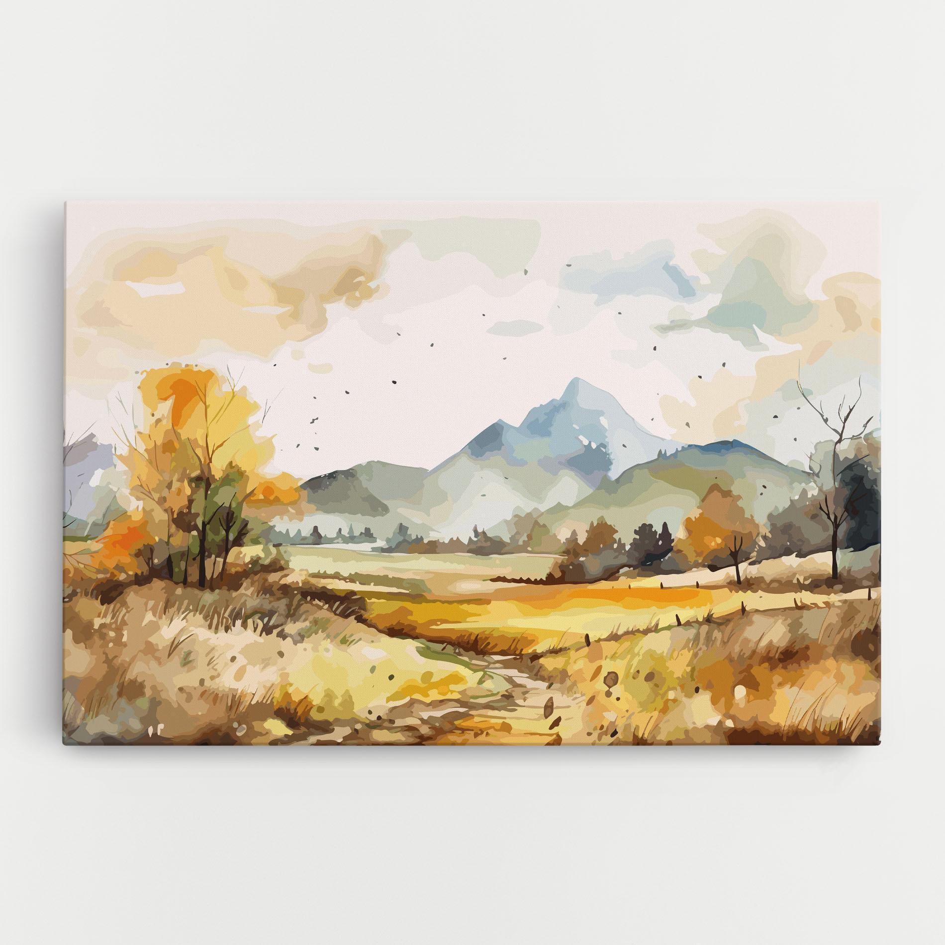 Vászonkép Yellow Blue Autumn mockup 0