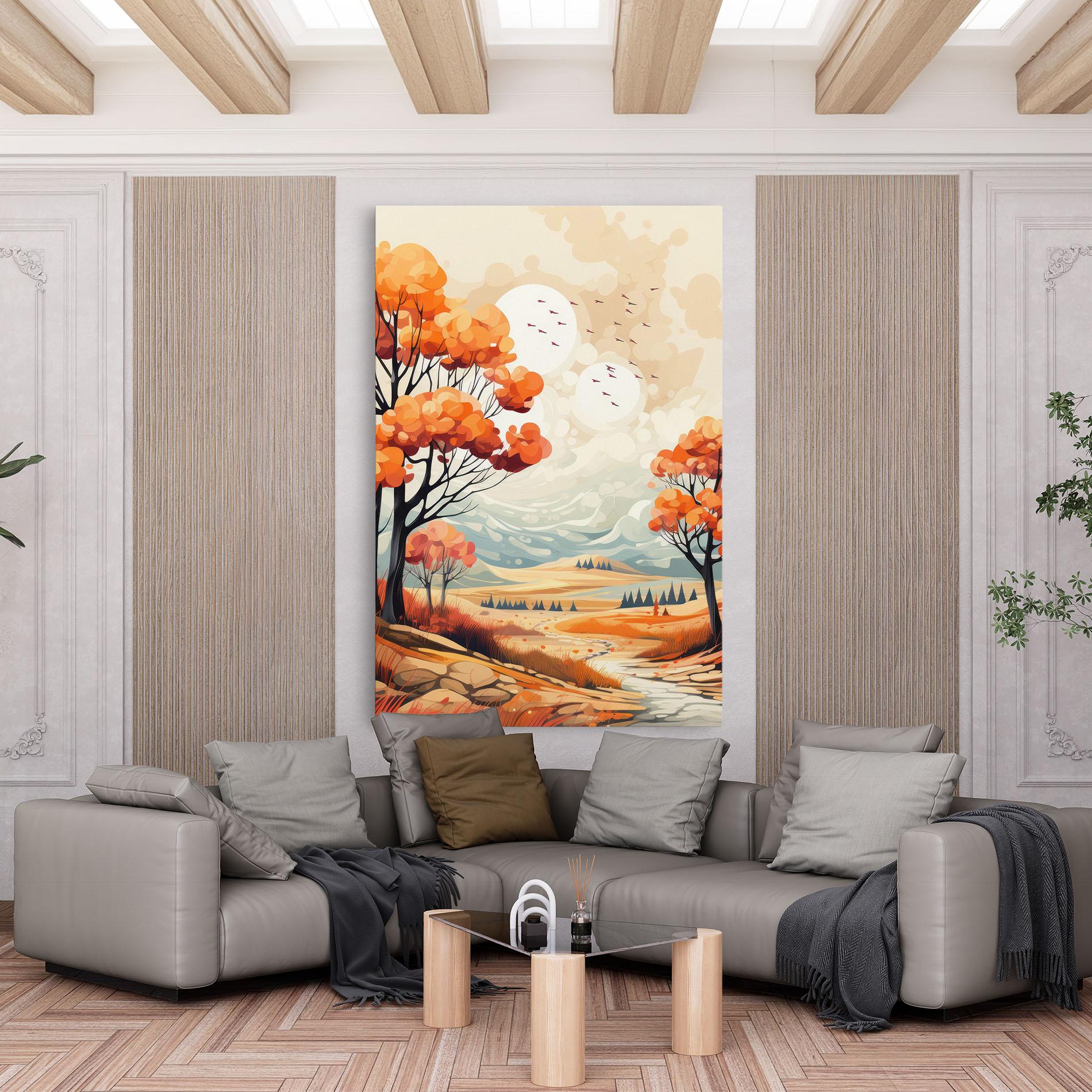 Vászonkép Autumn Tree Painting mockup 6