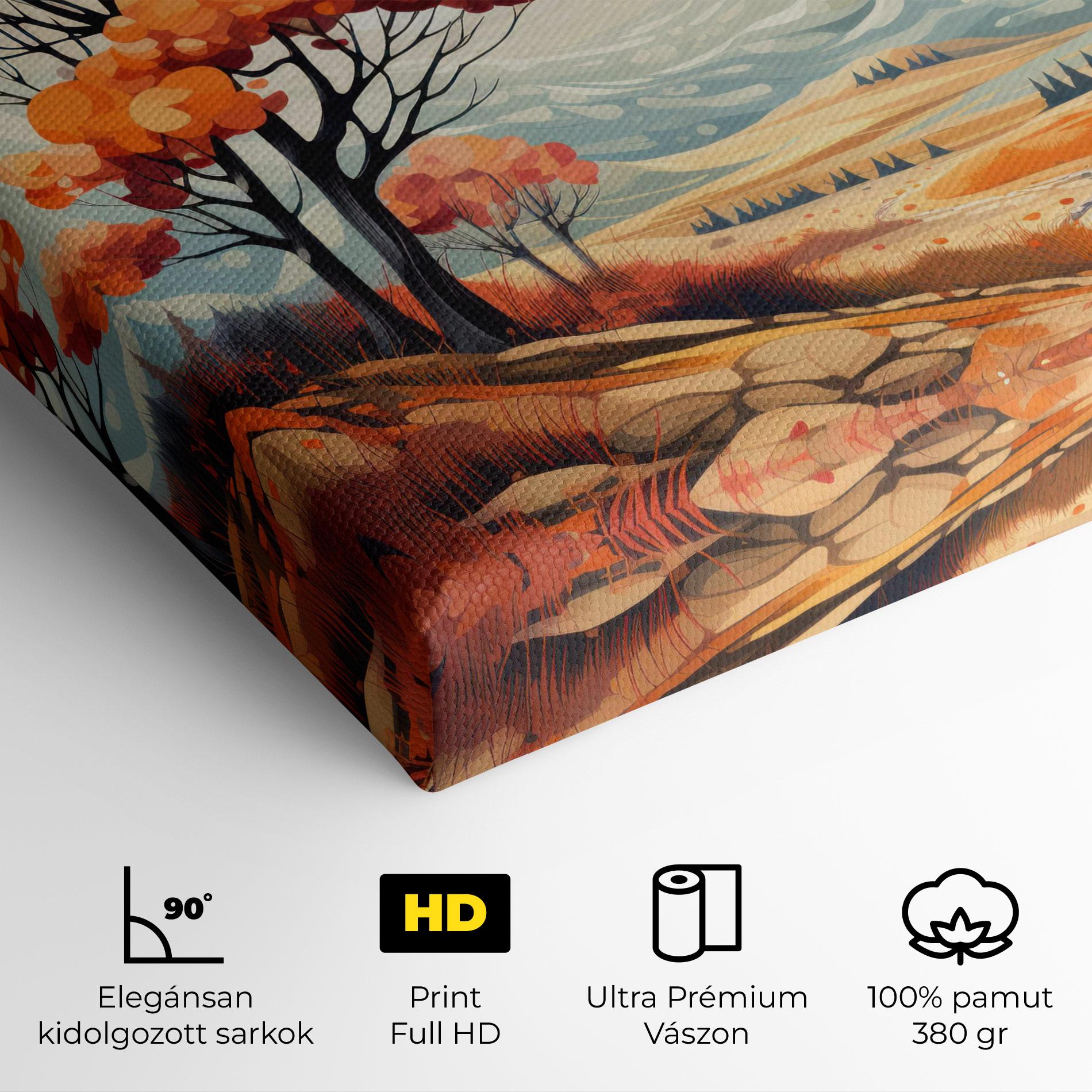 Vászonkép Autumn Tree Painting mockup 4