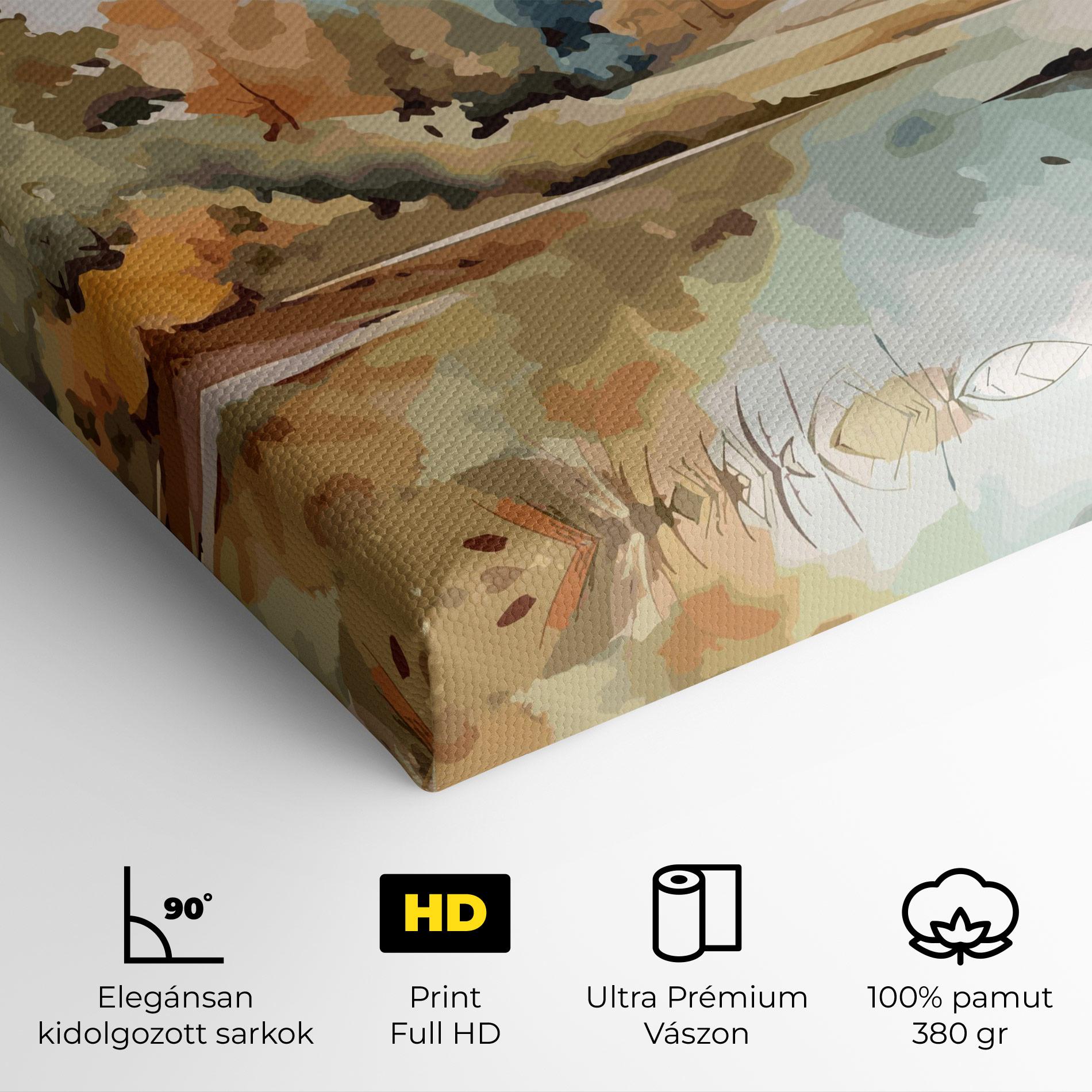 Vászonkép Watercolor Autumn mockup 4