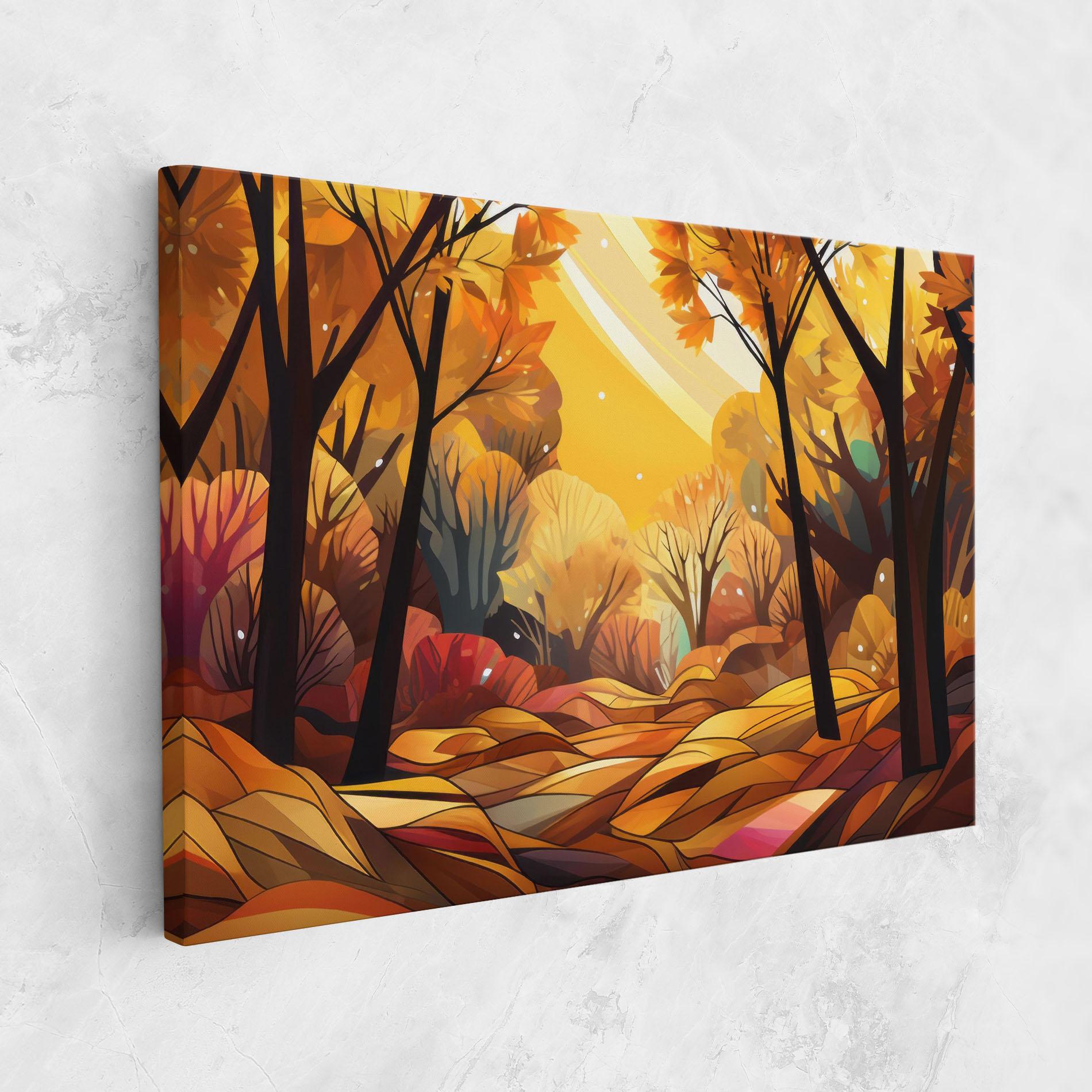 Vászonkép Autumn Forest Art mockup 1