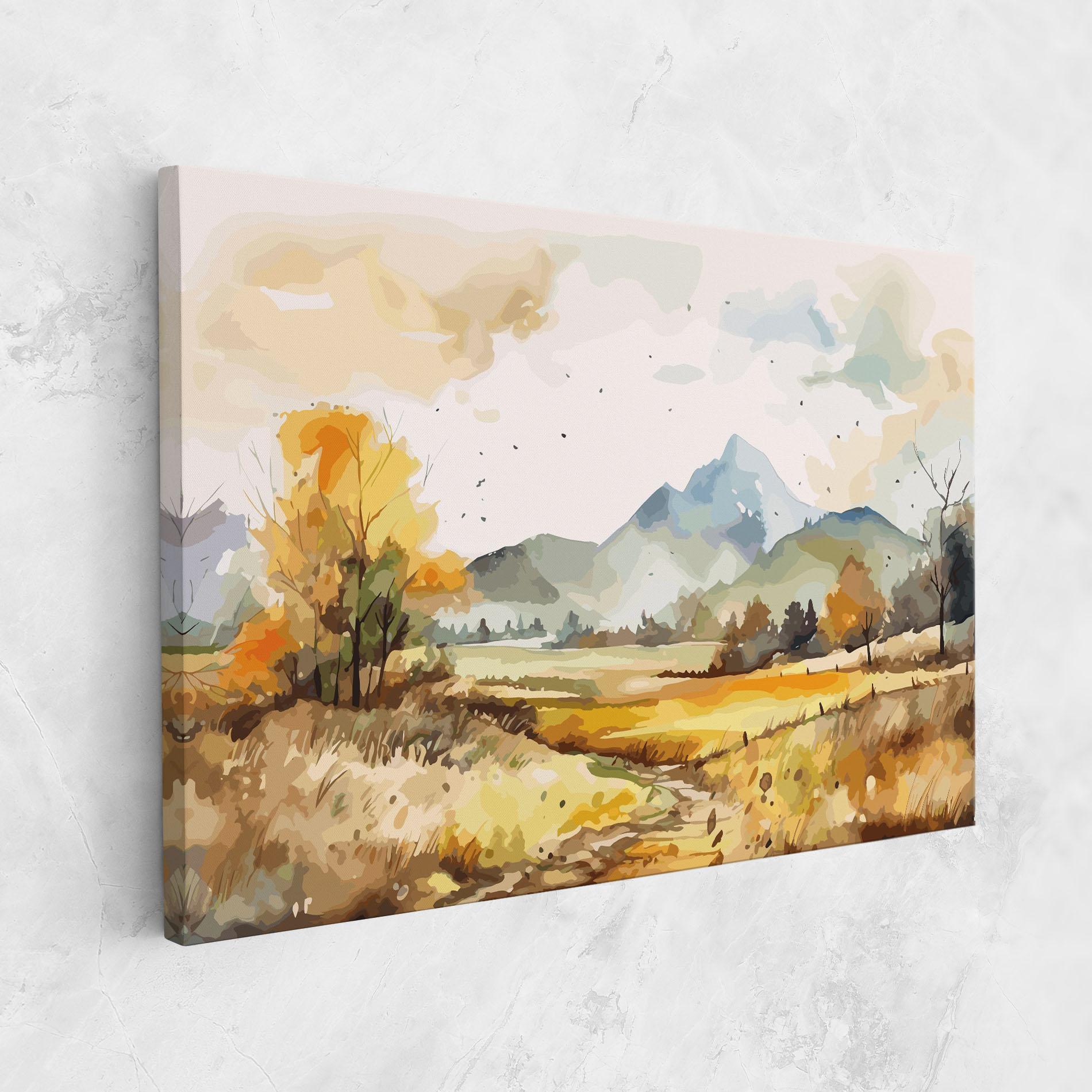 Vászonkép Yellow Blue Autumn mockup 1