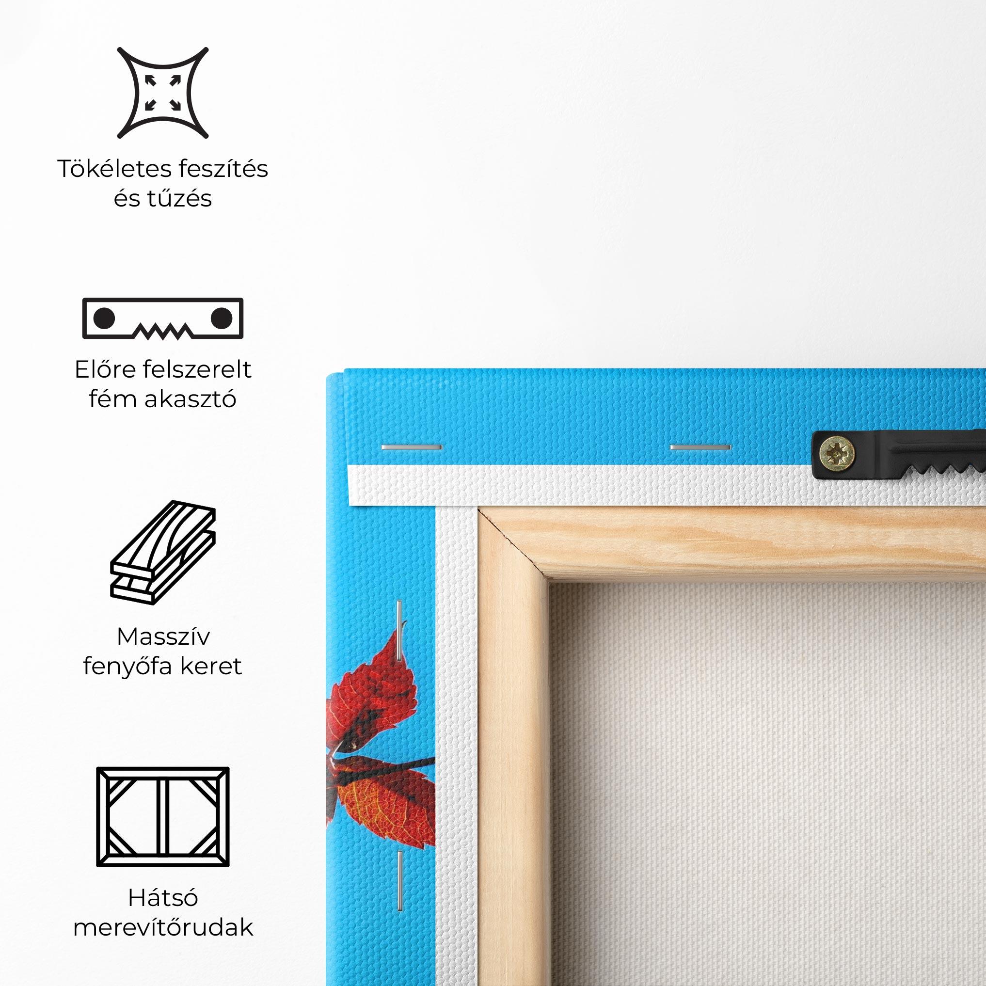 Vászonkép Red Small Leaves mockup 5