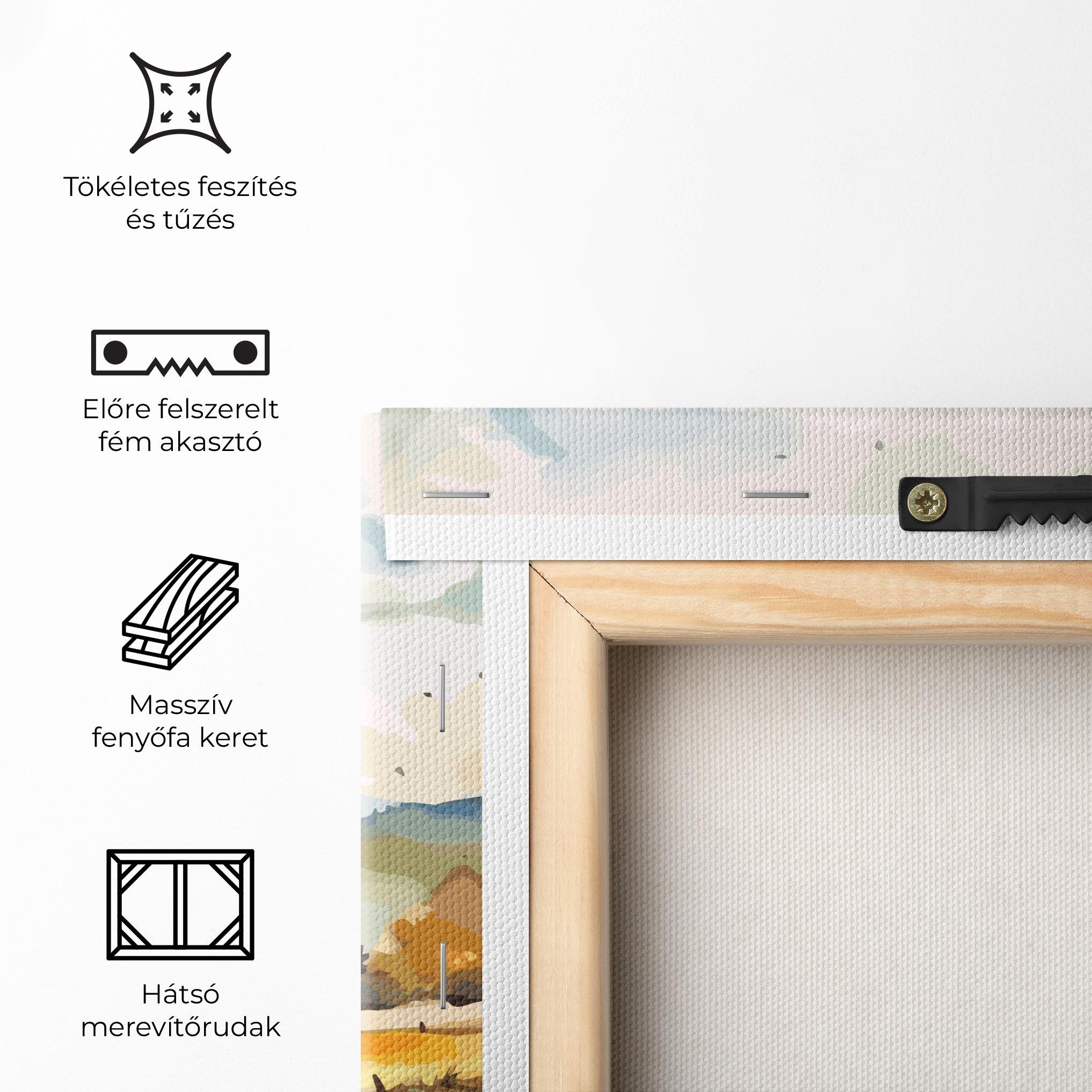 Vászonkép Yellow Blue Autumn mockup 5