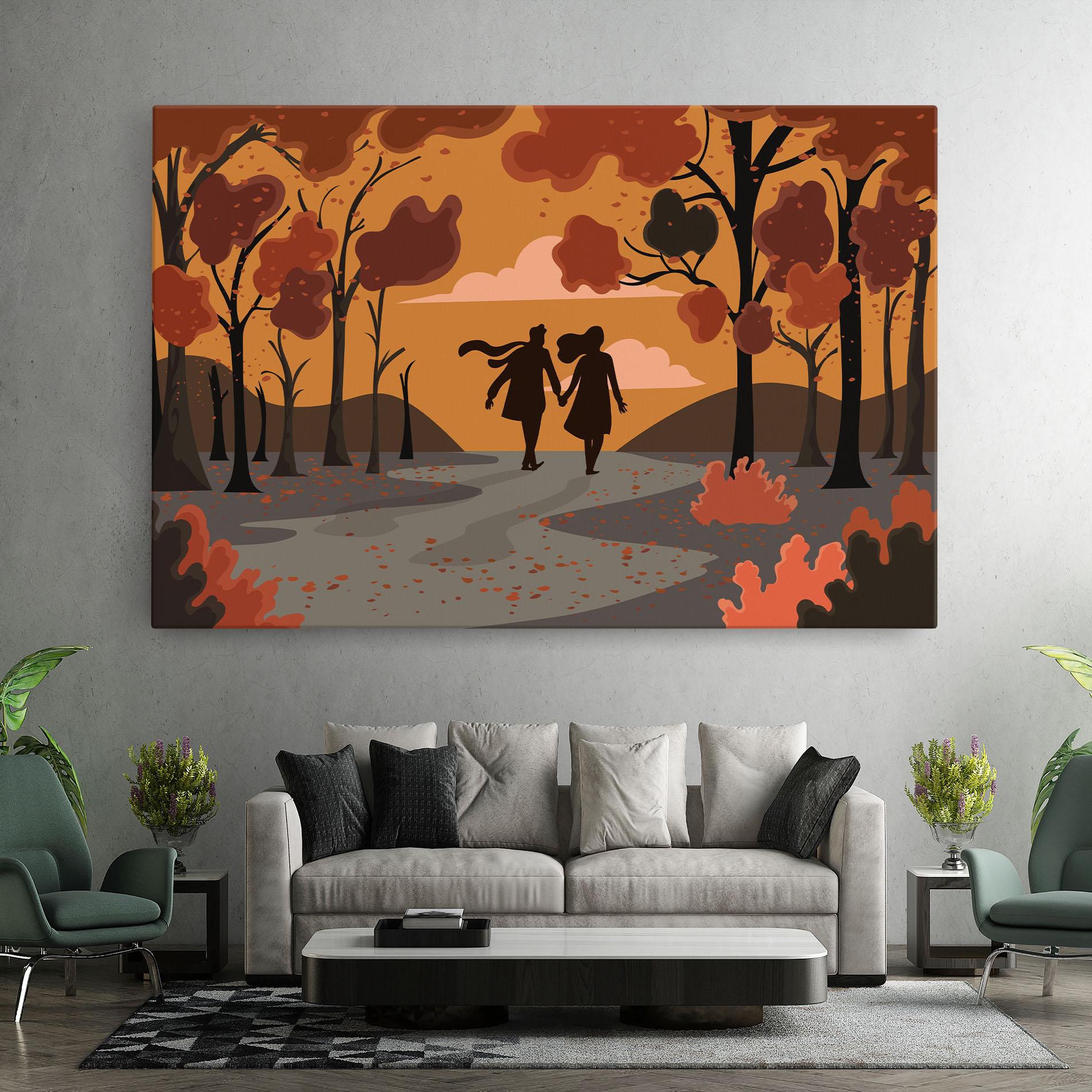 Vászonkép Autumn Couple mockup 7