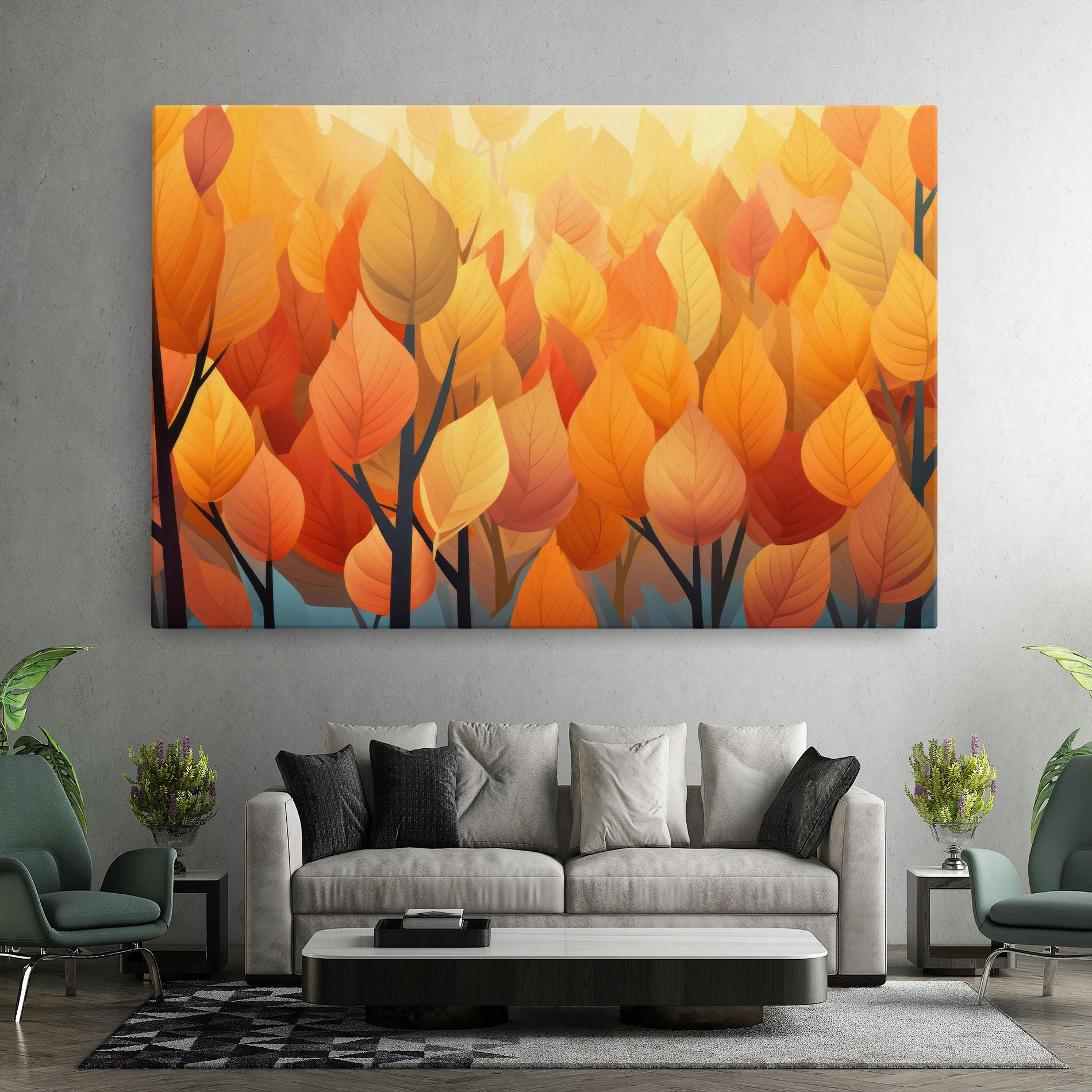 Vászonkép Autumn Leaves mockup 7