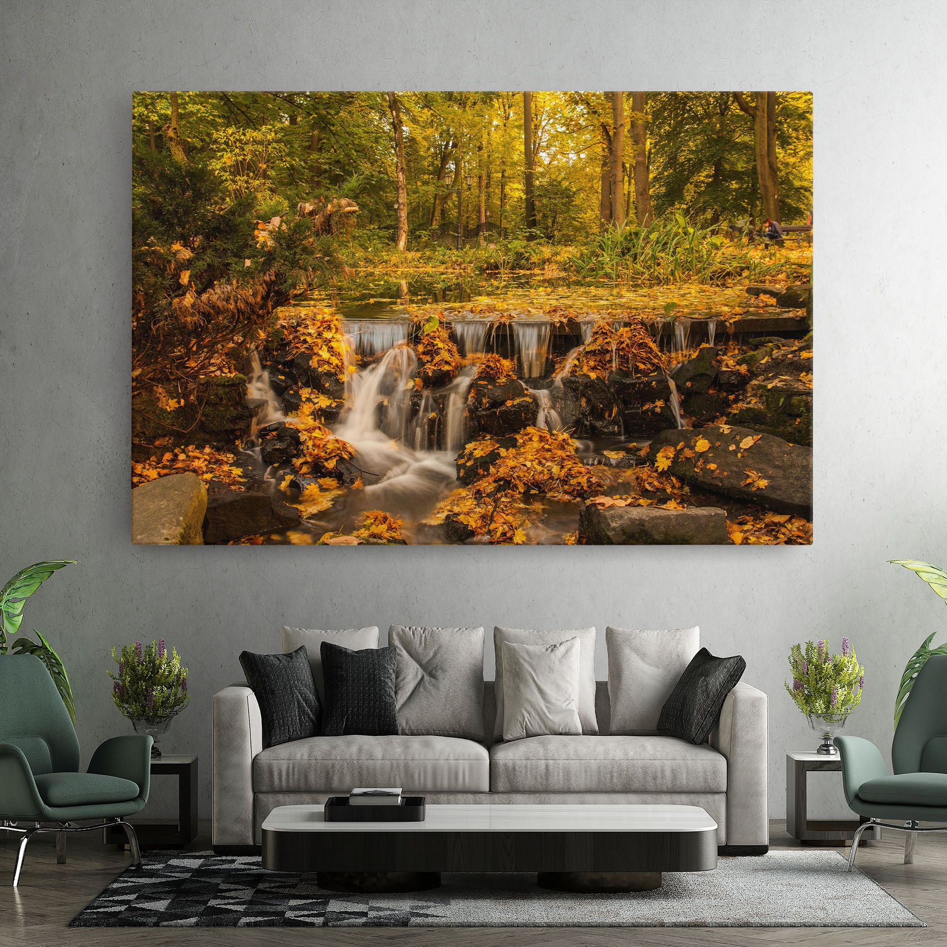 Autumn Waterfall mockup 7